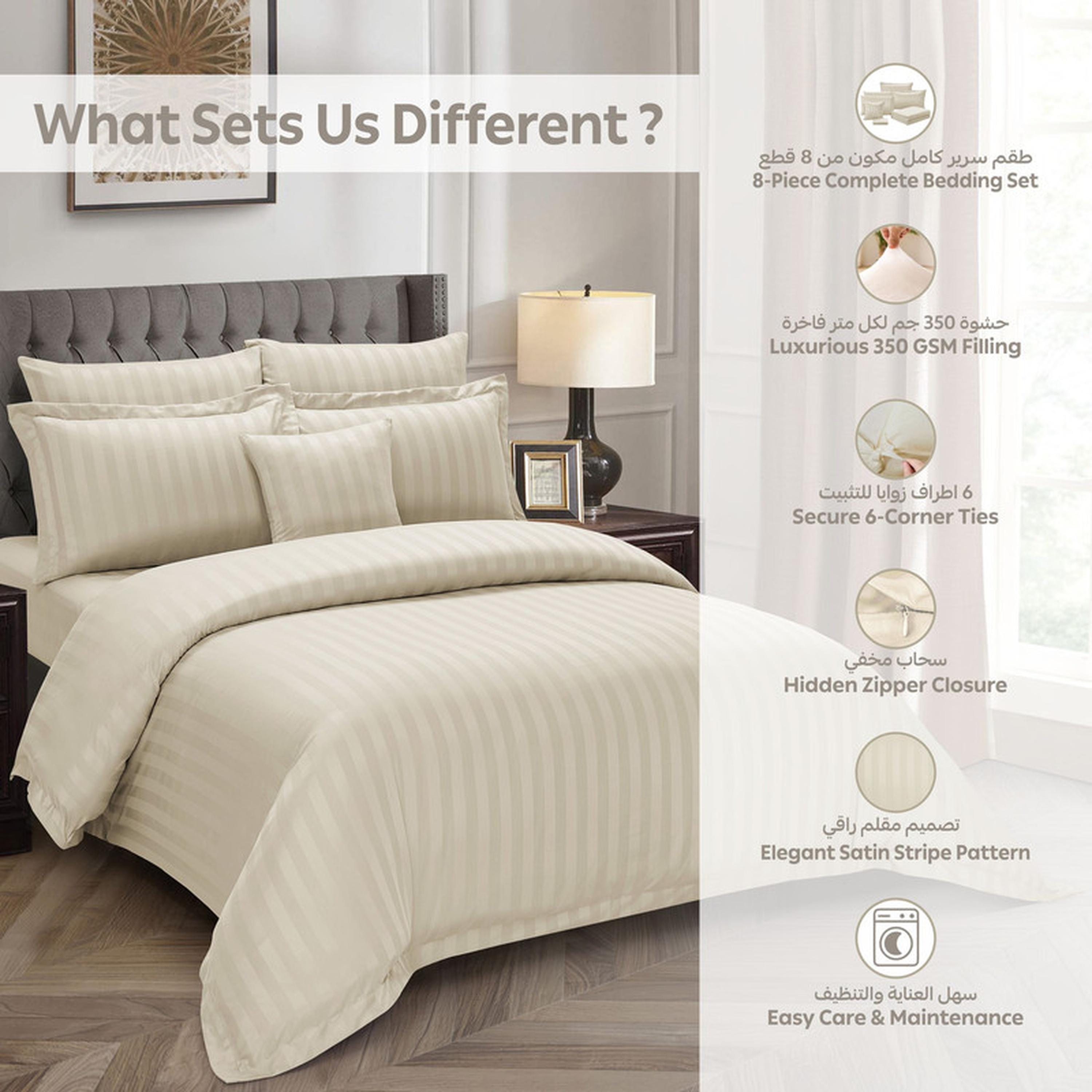 Striped 8-Piece King Comforter Set - 240x260 cms-household-bedding-comfortersandbedspreads-comforters-image-6
