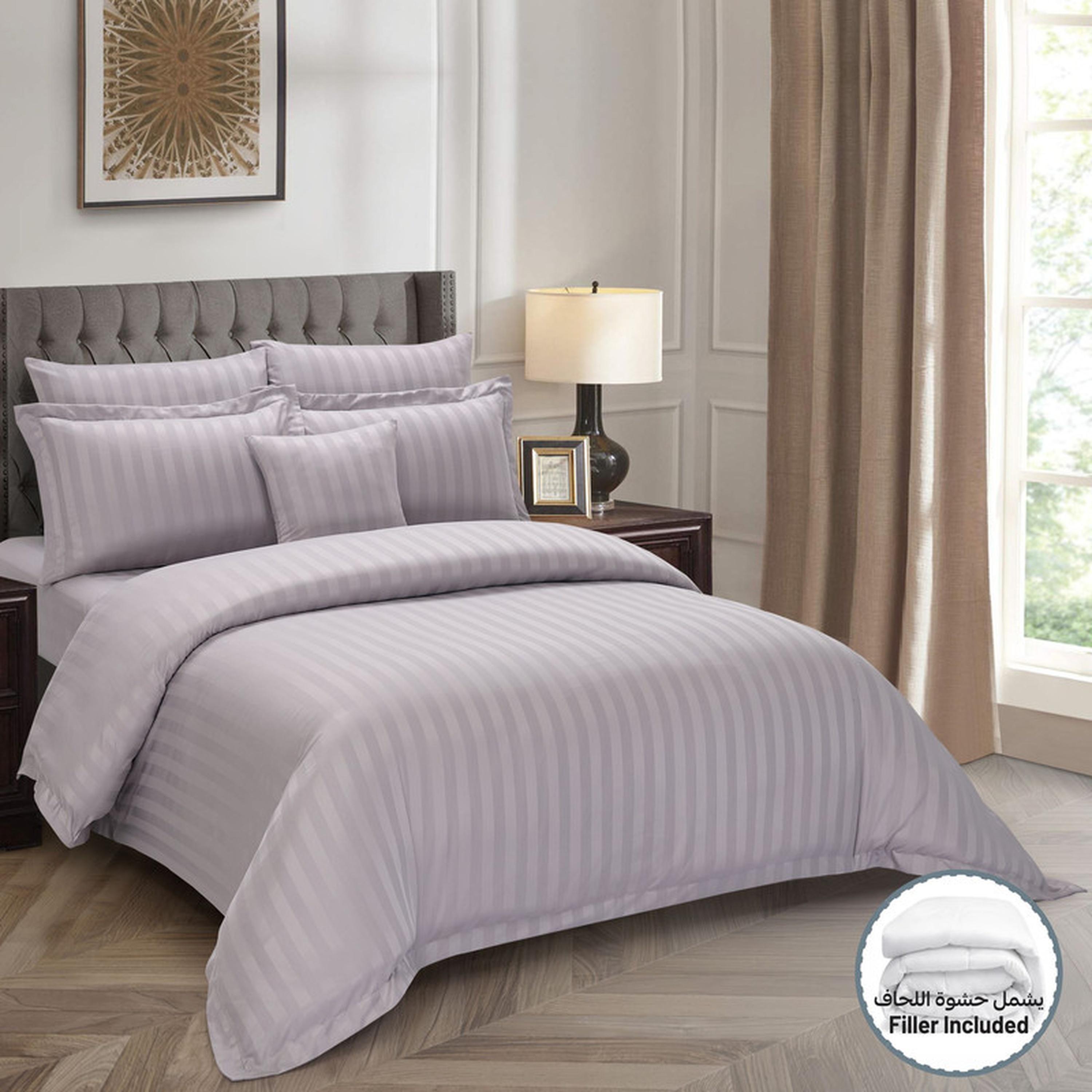 Striped 8-Piece King Comforter Set - 240x260 cms-household-bedding-comfortersandbedspreads-comforters-image-2