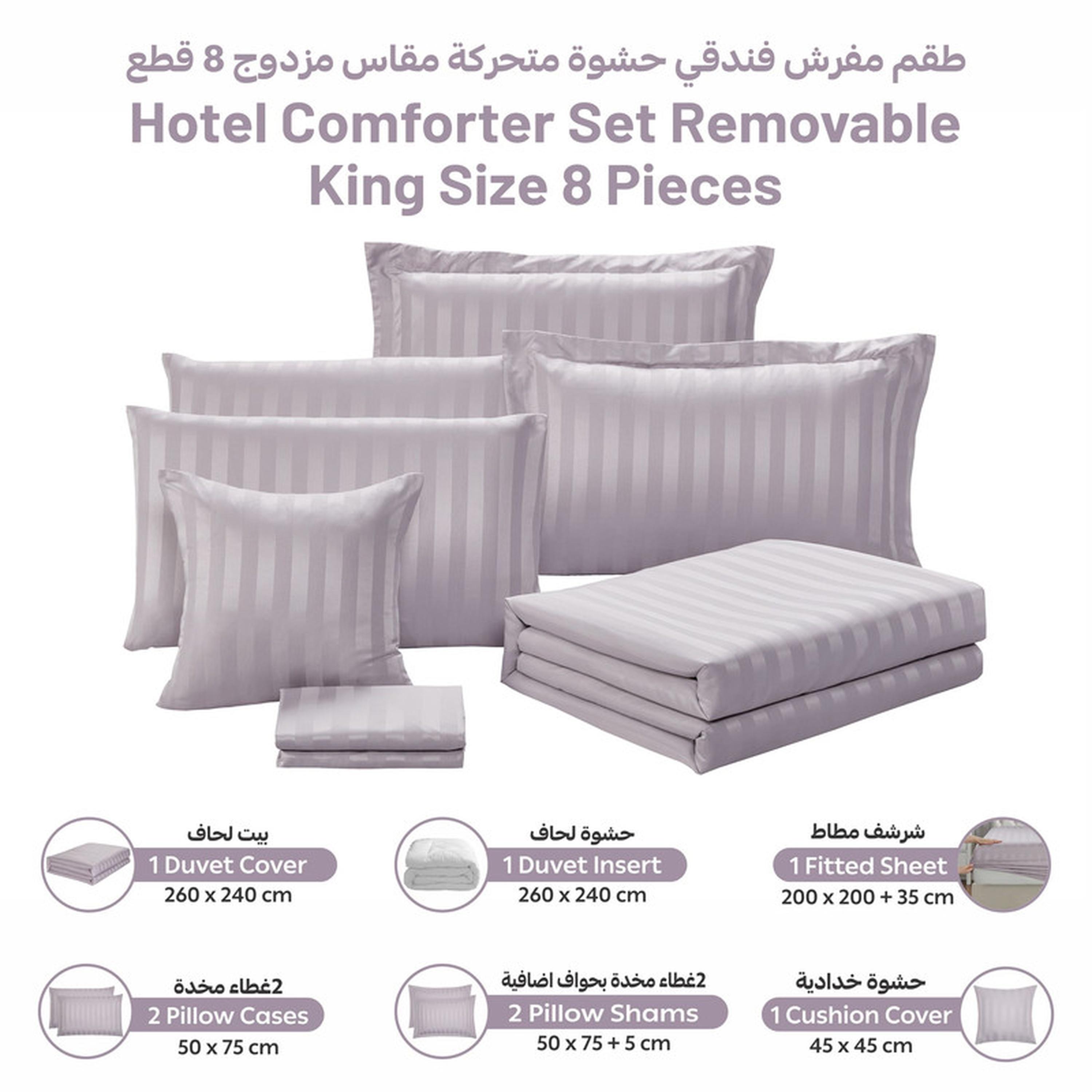 Striped 8-Piece King Comforter Set - 240x260 cms-household-bedding-comfortersandbedspreads-comforters-image-4