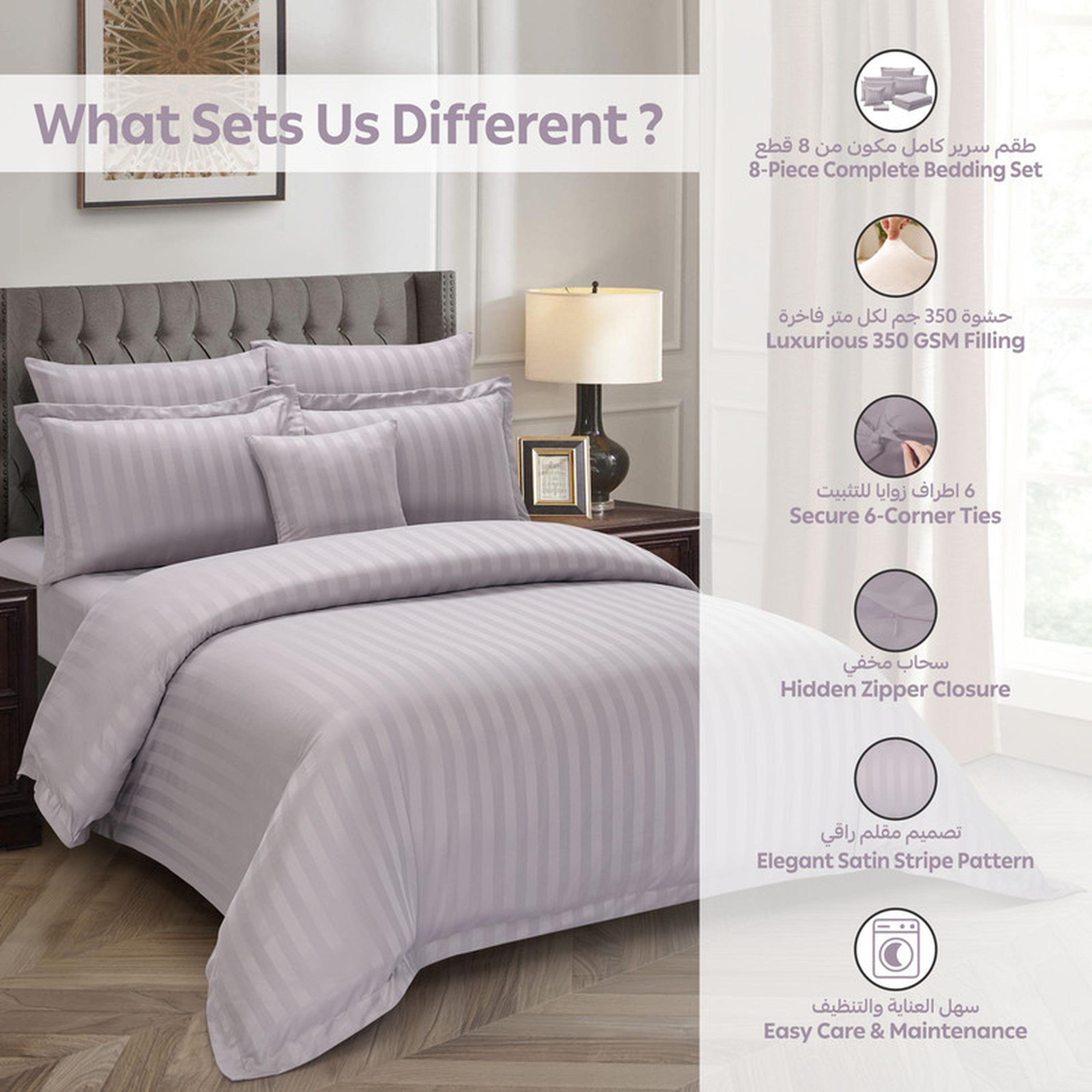 Striped 8-Piece King Comforter Set - 240x260 cms-household-bedding-comfortersandbedspreads-comforters-image-6