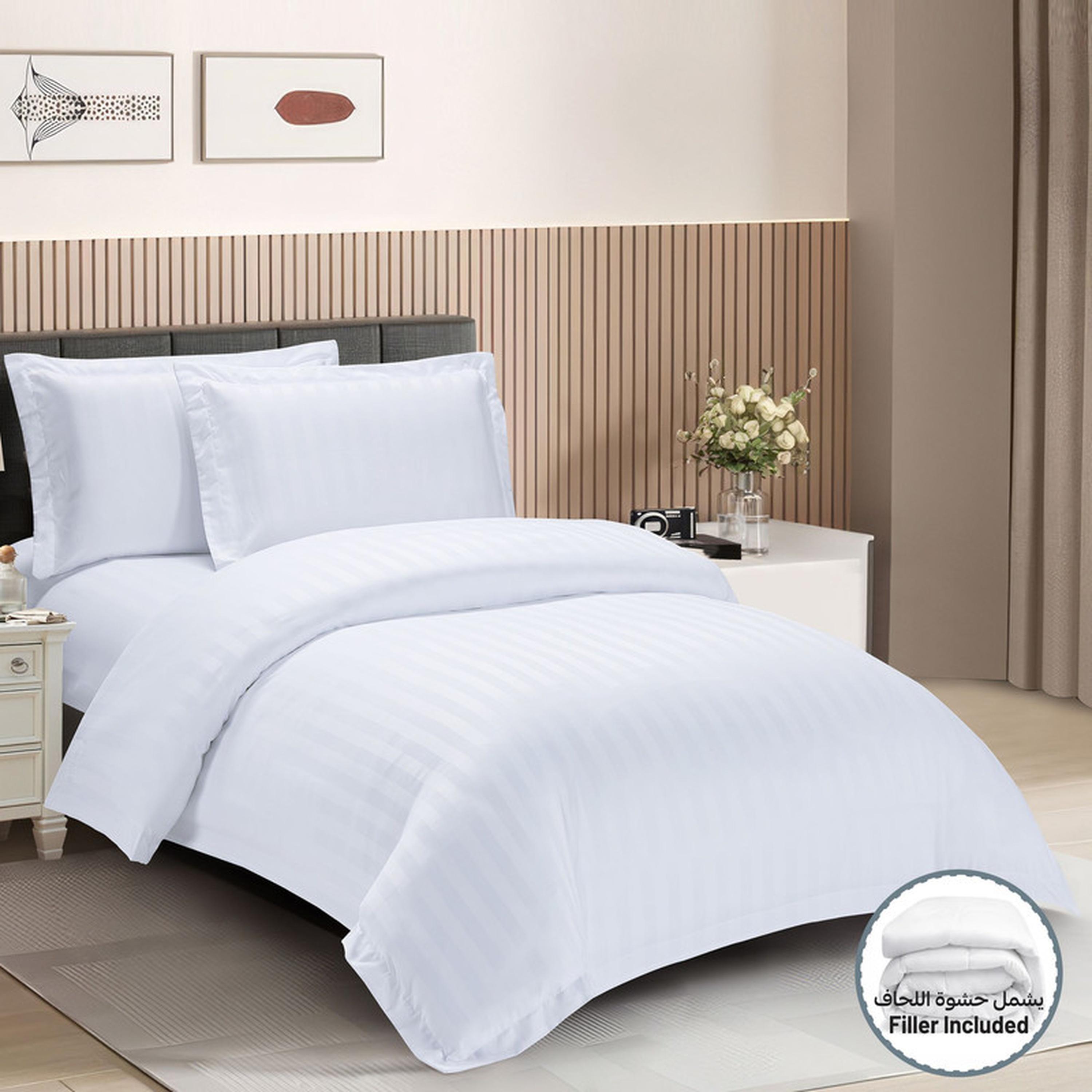 Striped 5-Piece Single Comforter Set with Removable Filler - 170x230 cm-household-bedding-comfortersandbedspreads-comforters-image-2