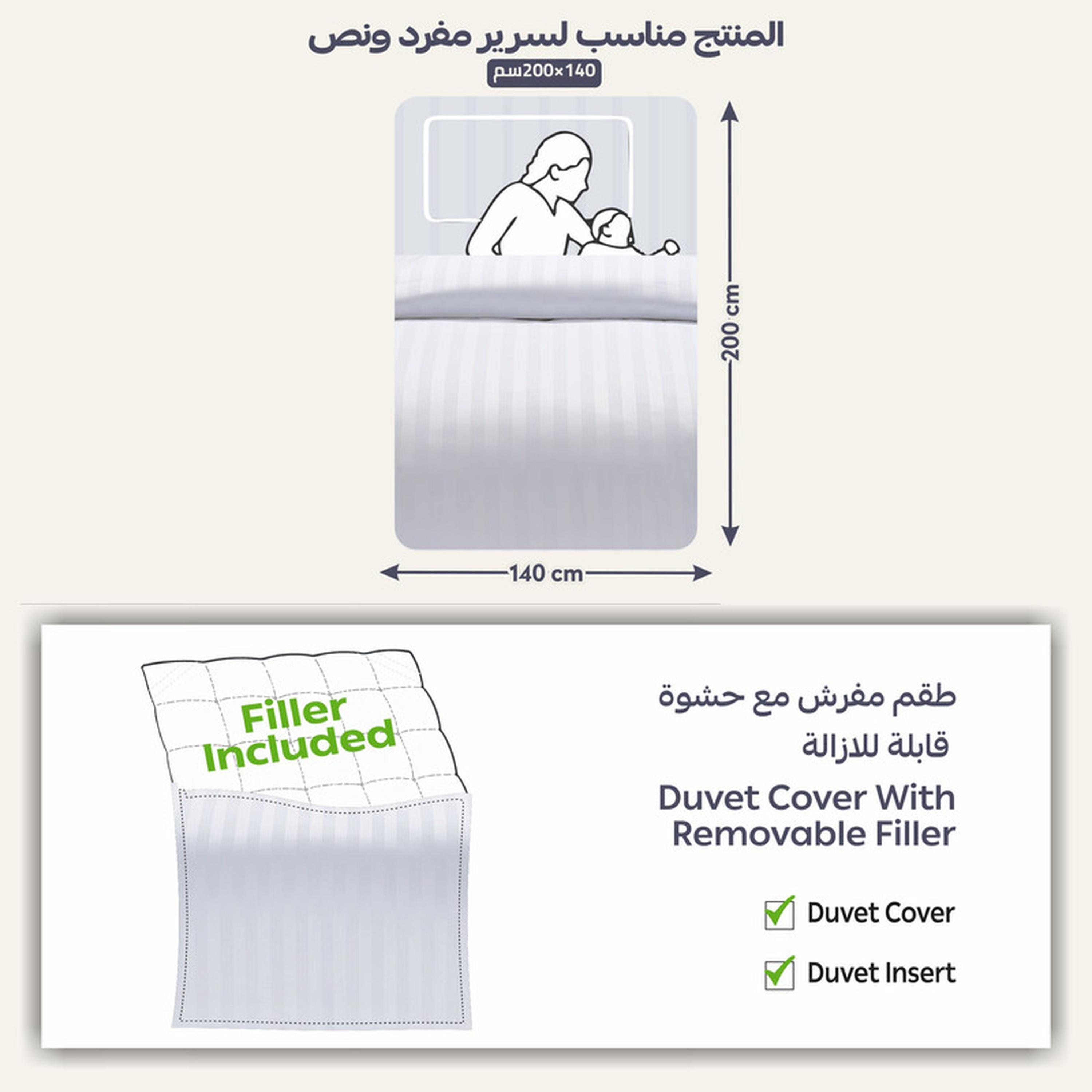 Striped 5-Piece Single Comforter Set with Removable Filler - 170x230 cm-household-bedding-comfortersandbedspreads-comforters-image-3