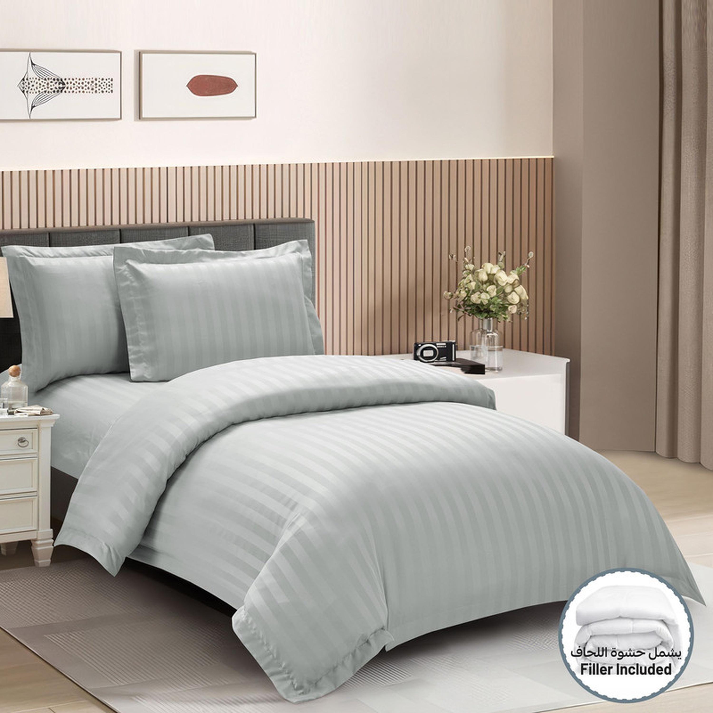 Striped 5-Piece Single Comforter Set with Removable Filler - 170x230 cm-household-bedding-comfortersandbedspreads-comforters-image-2