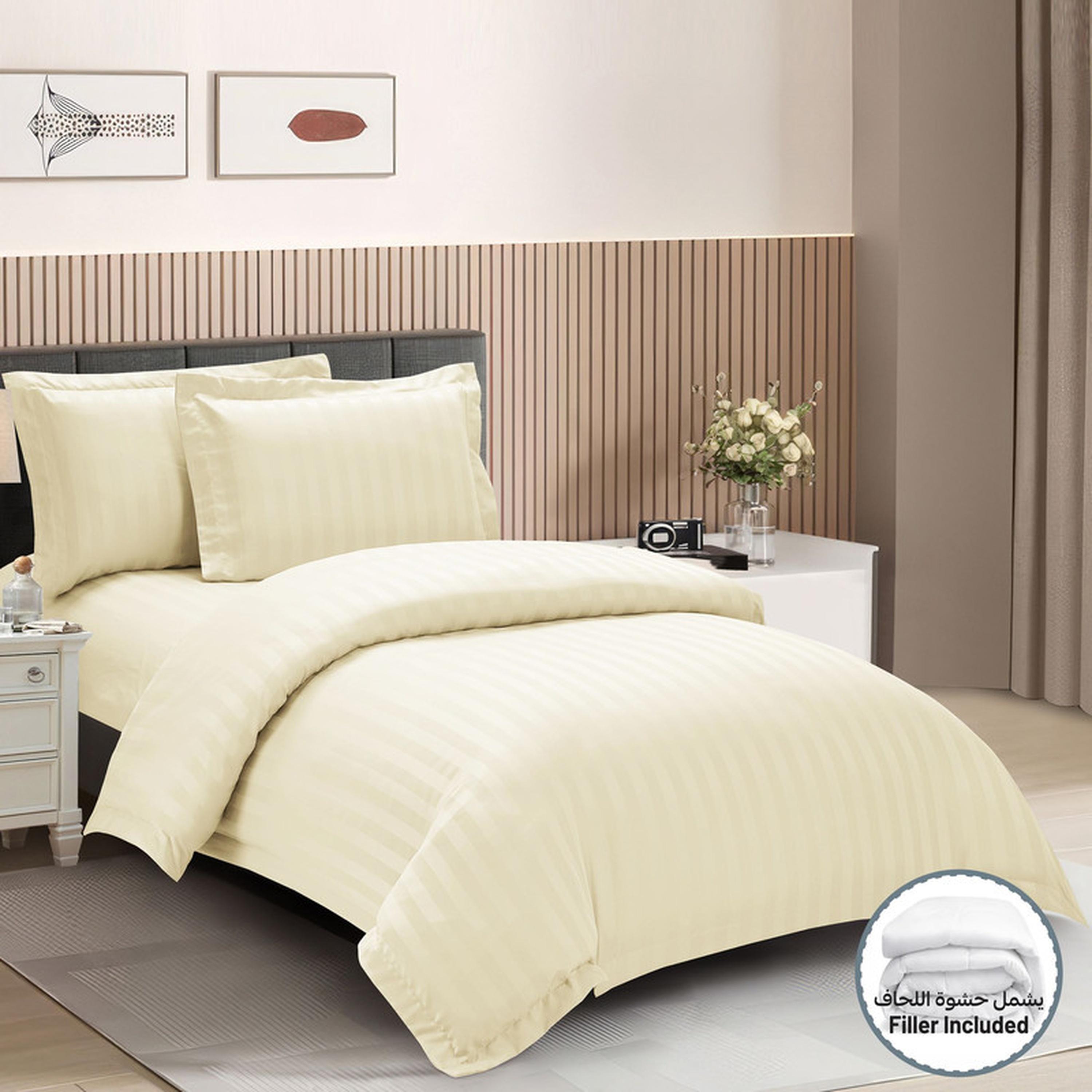 Striped 5-Piece Single Comforter Set with Removable Filler - 170x230 cm-household-bedding-comfortersandbedspreads-comforters-image-2