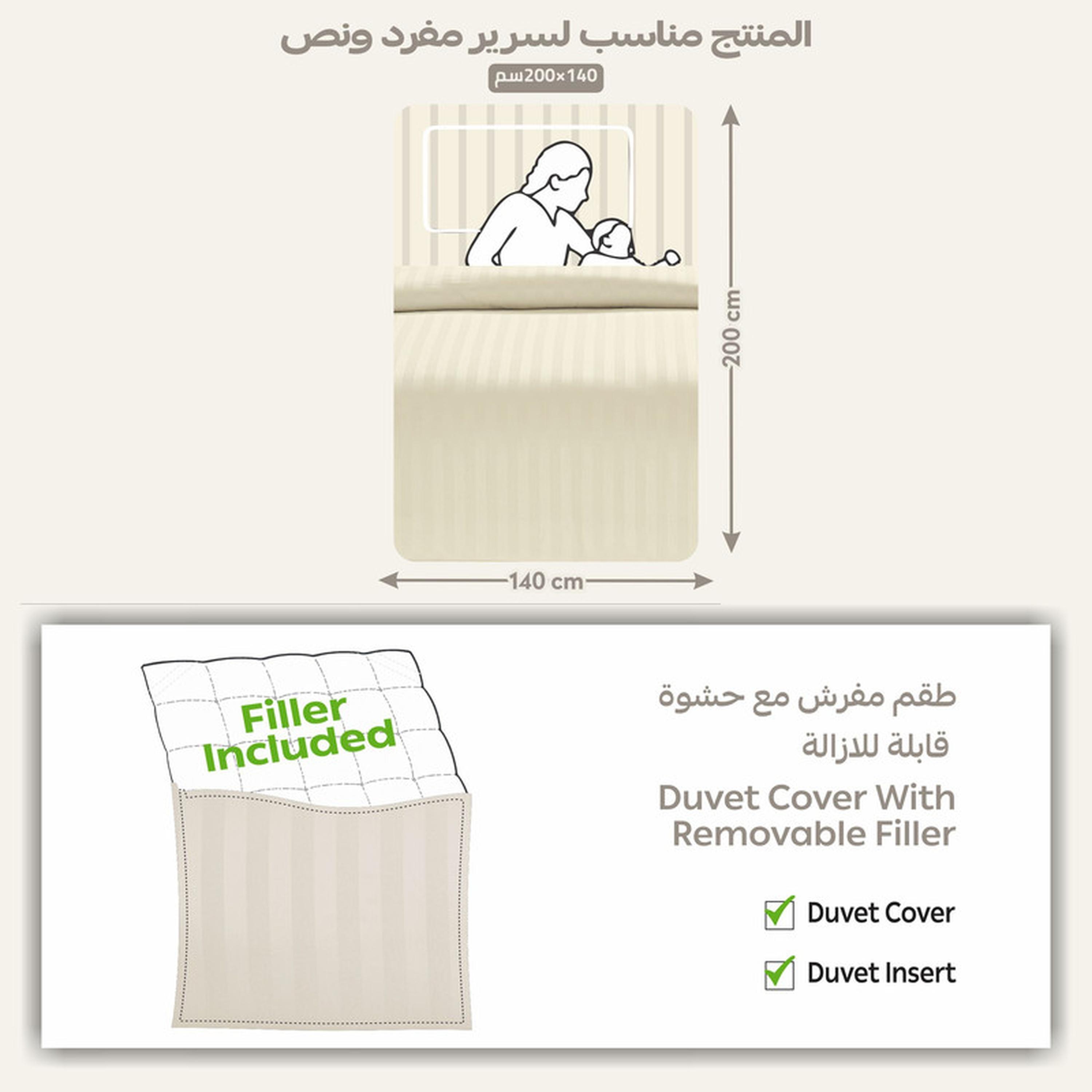 Striped 5-Piece Single Comforter Set with Removable Filler - 170x230 cm-household-bedding-comfortersandbedspreads-comforters-image-3
