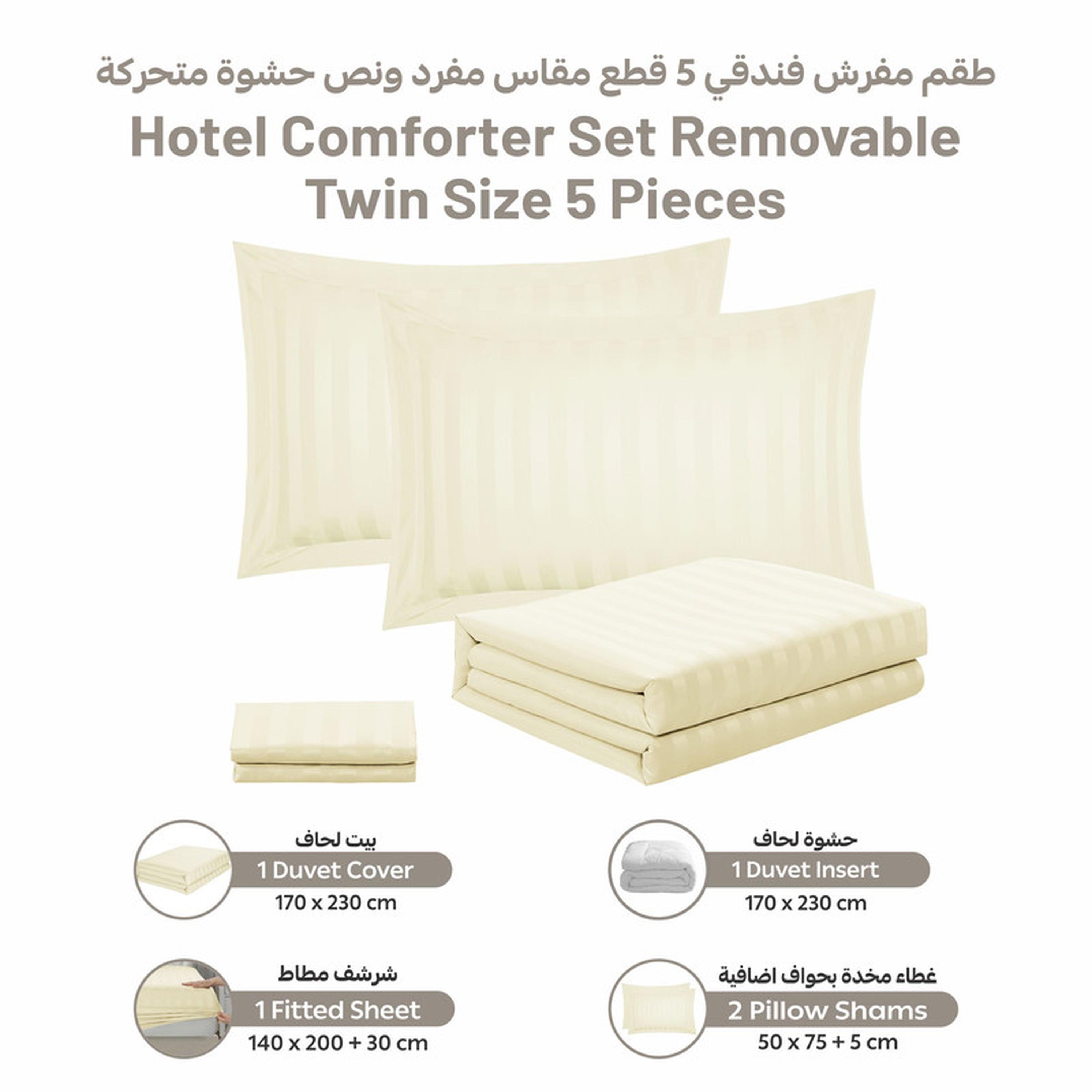 Striped 5-Piece Single Comforter Set with Removable Filler - 170x230 cm-household-bedding-comfortersandbedspreads-comforters-image-4
