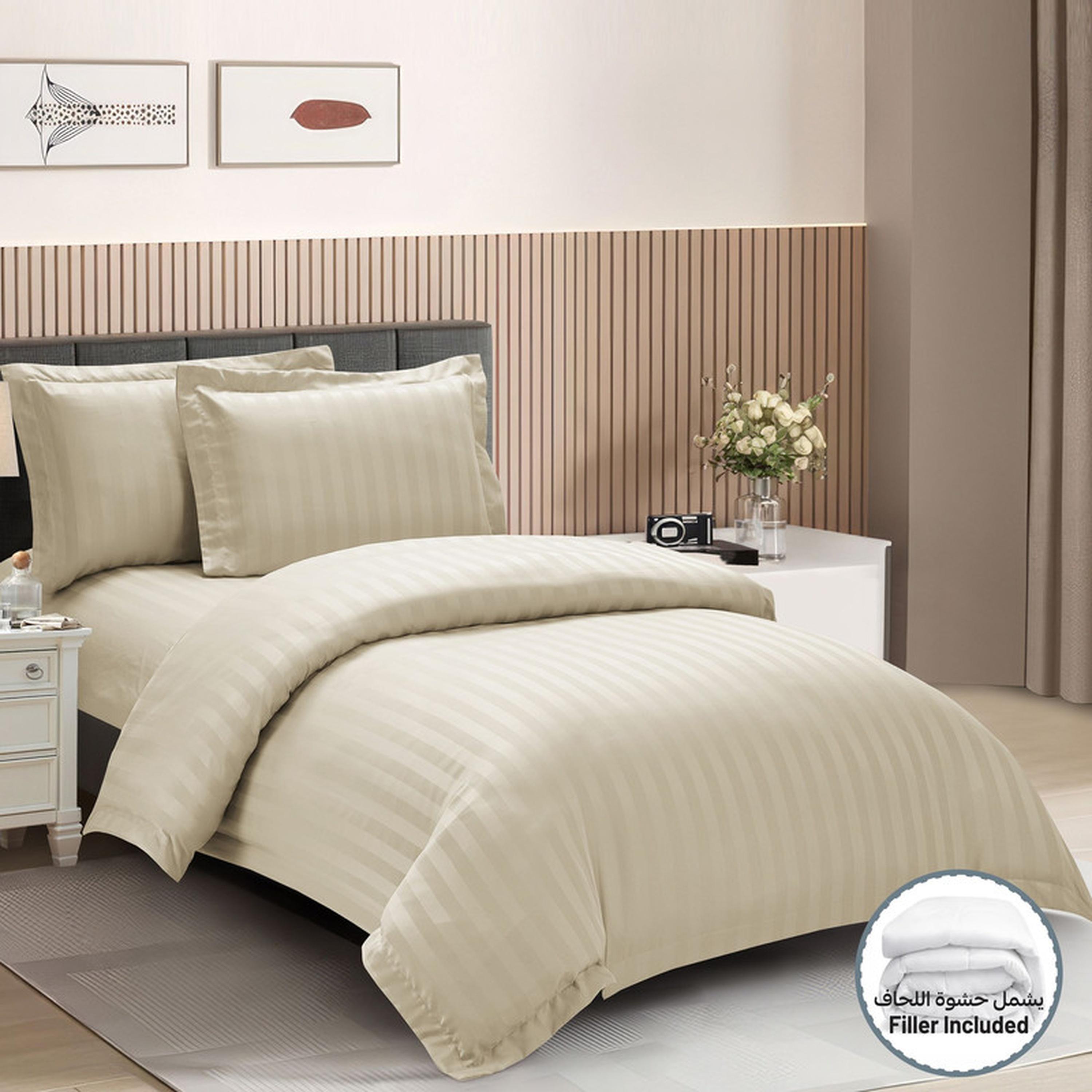 Striped 5-Piece Single Comforter Set with Removable Filler - 170x230 cm-household-bedding-comfortersandbedspreads-comforters-image-2