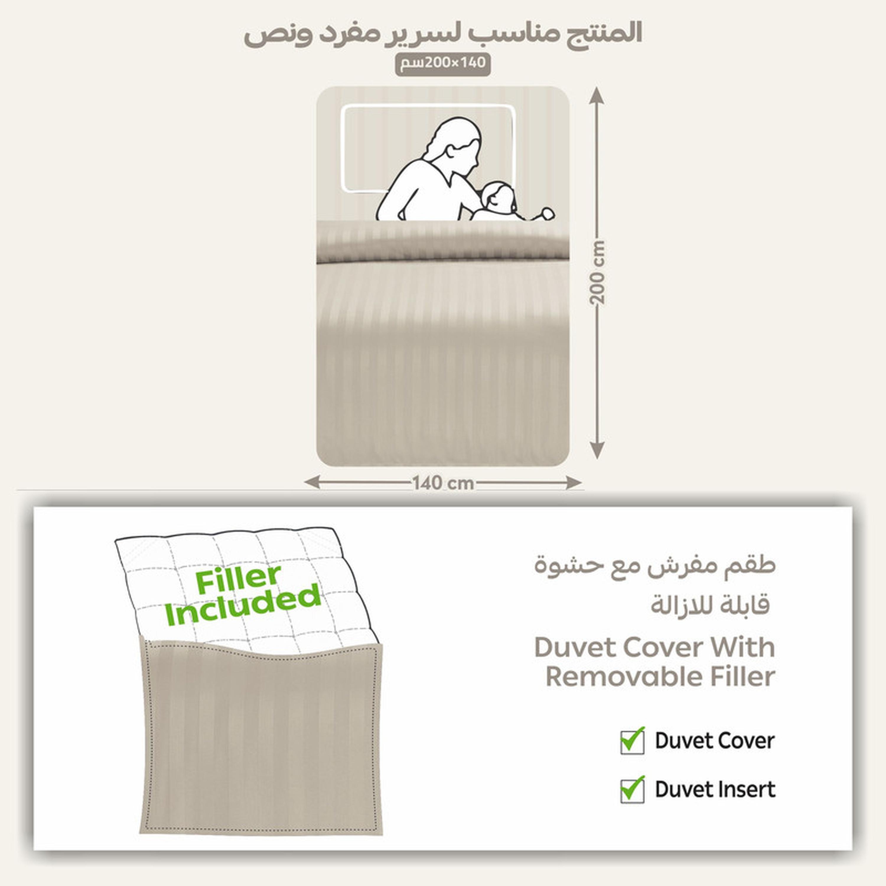 Striped 5-Piece Single Comforter Set with Removable Filler - 170x230 cm-household-bedding-comfortersandbedspreads-comforters-image-3