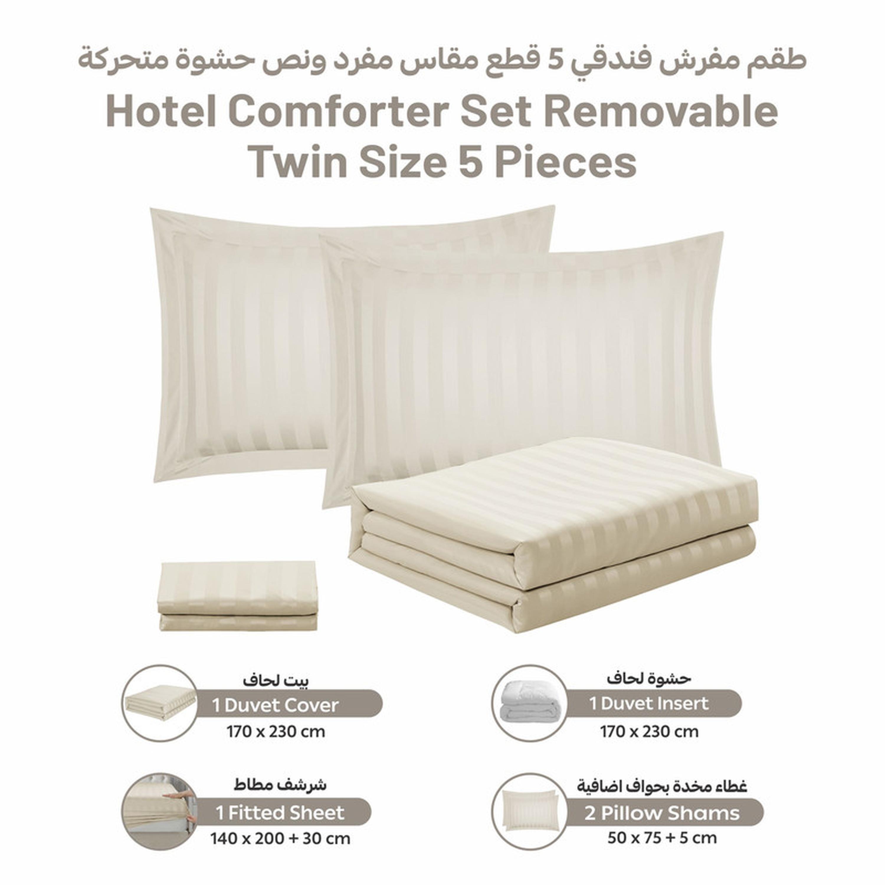 Striped 5-Piece Single Comforter Set with Removable Filler - 170x230 cm-household-bedding-comfortersandbedspreads-comforters-image-4