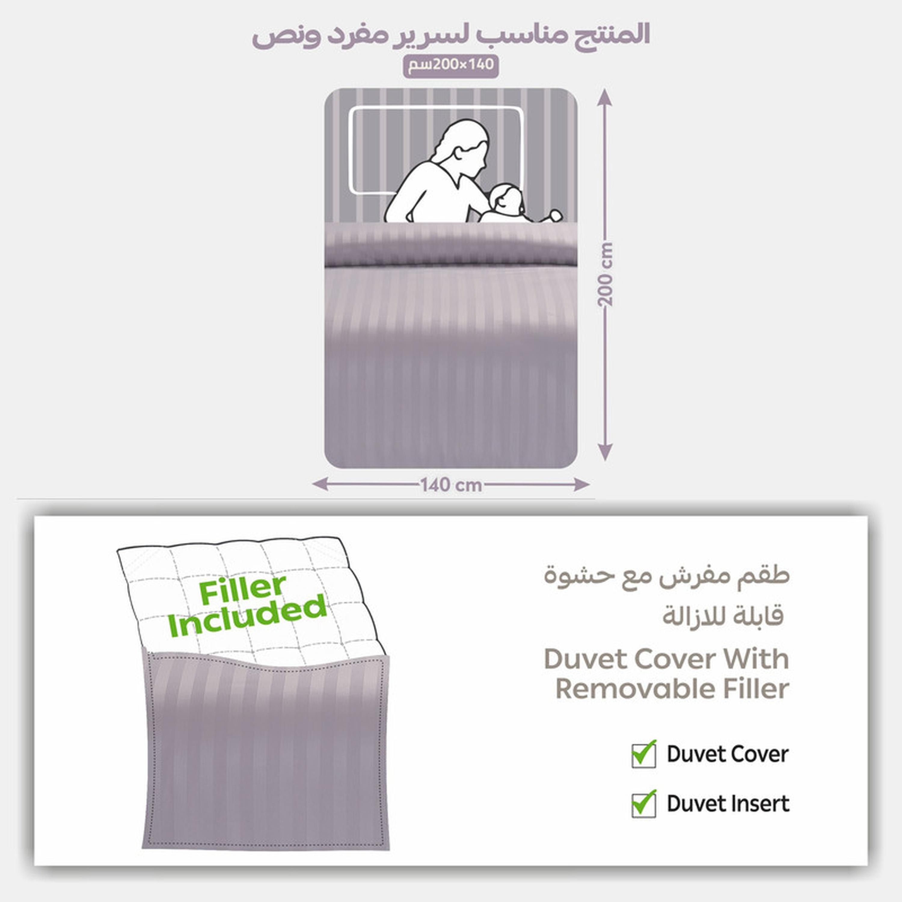Striped 5-Piece Single Comforter Set with Removable Filler - 170x230 cm-household-bedding-comfortersandbedspreads-comforters-image-3
