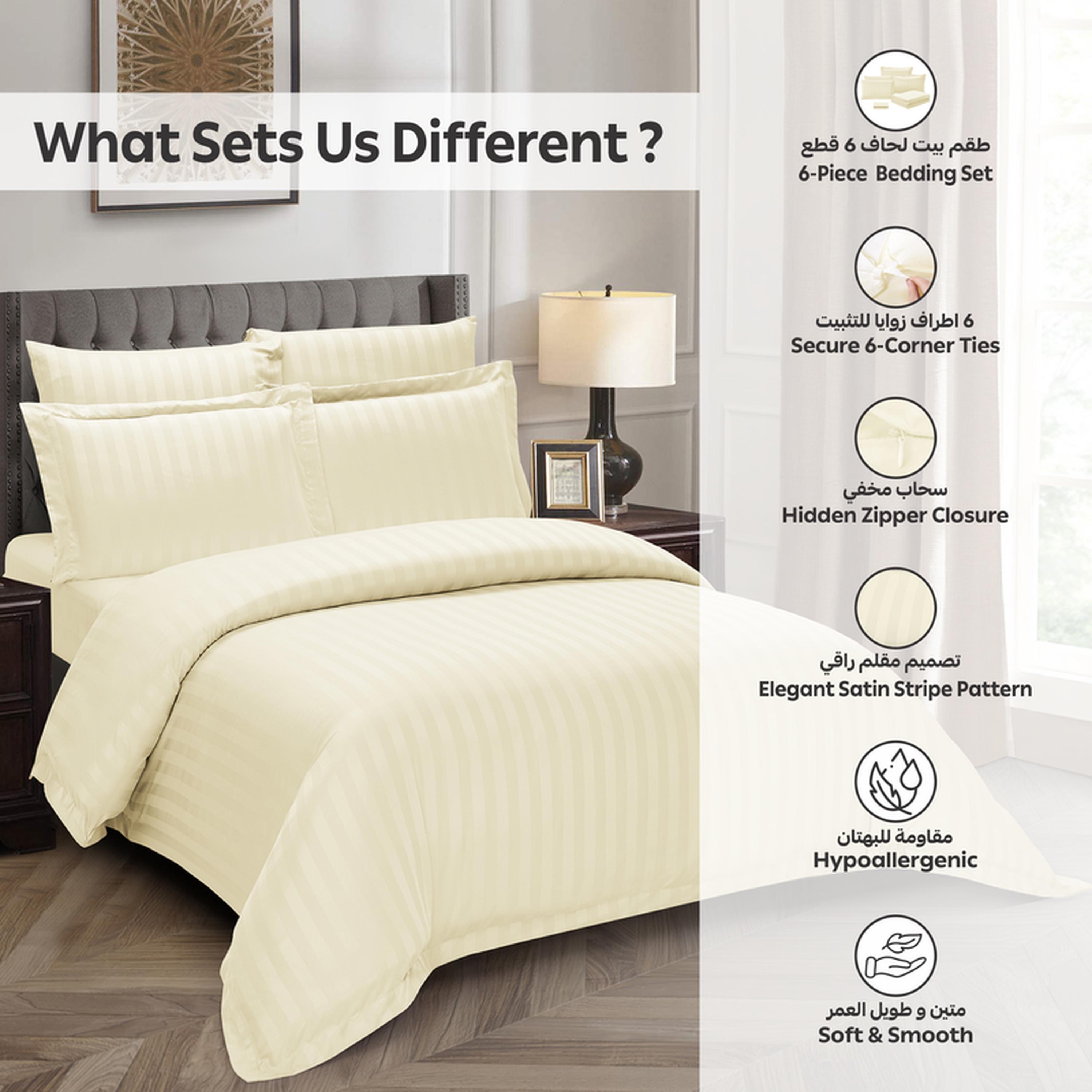 Striped 6-Piece King Duvet Cover Set - 240x260 cms-household-bedding-duvetandcovers-duvetcovers-image-27