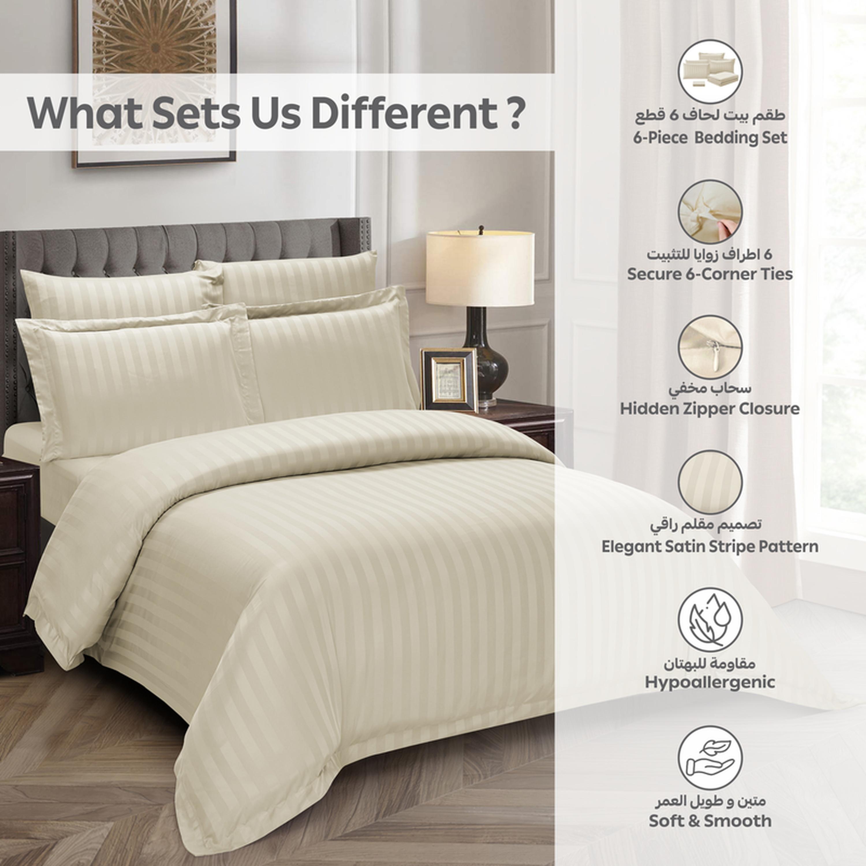 Striped 6-Piece King Duvet Cover Set - 240x260 cms-household-bedding-duvetandcovers-duvetcovers-image-41