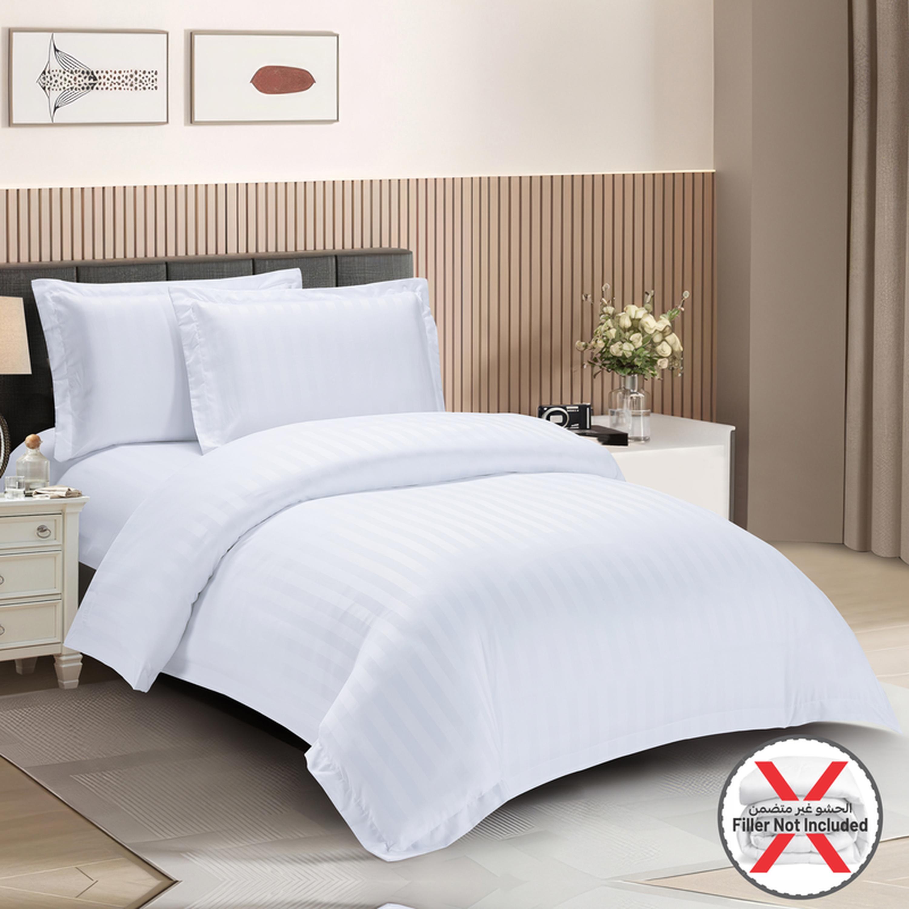 طقم غطاء لحاف مفرد مقلم 4 قطع من دونتيلا - 170x230 سم-household-bedding-duvetandcovers-duvetcovers-image-2