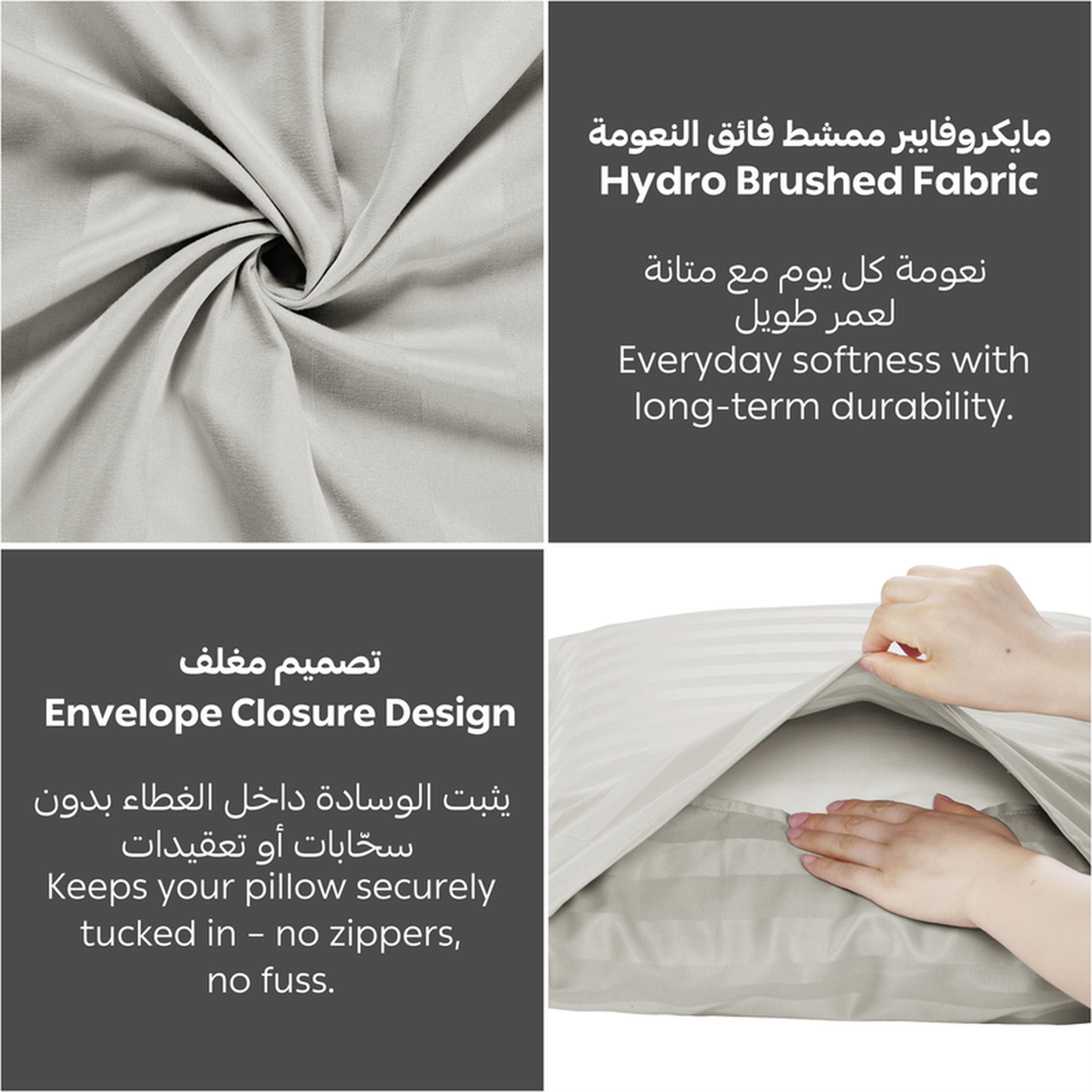 Striped 3-Piece Queen Fitted Sheet Set - 150x200 cms-household-bedding-sheetsandpillowcases-fittedsheets-image-5