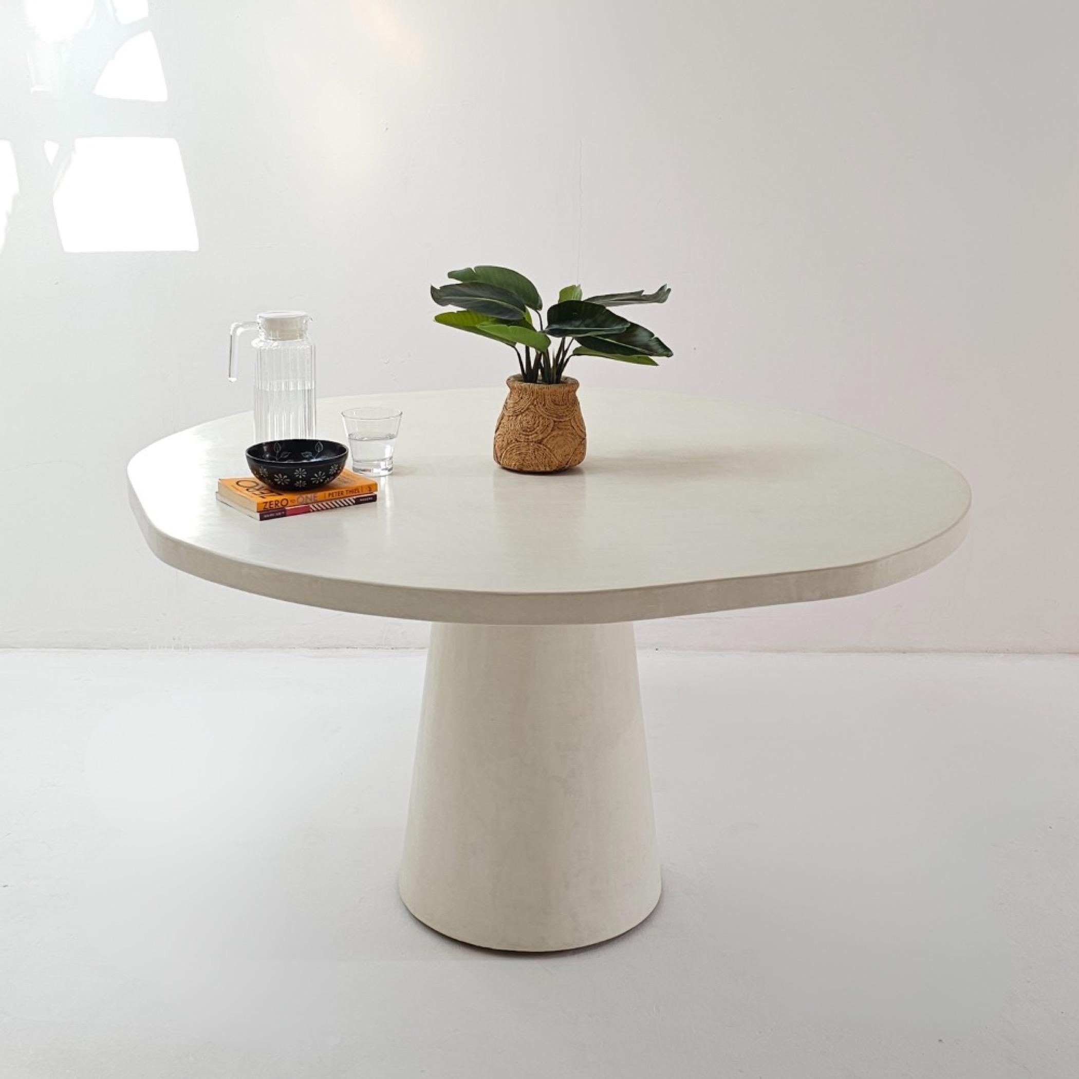 Paul 4-Seater Micro Cement Top Dining Table