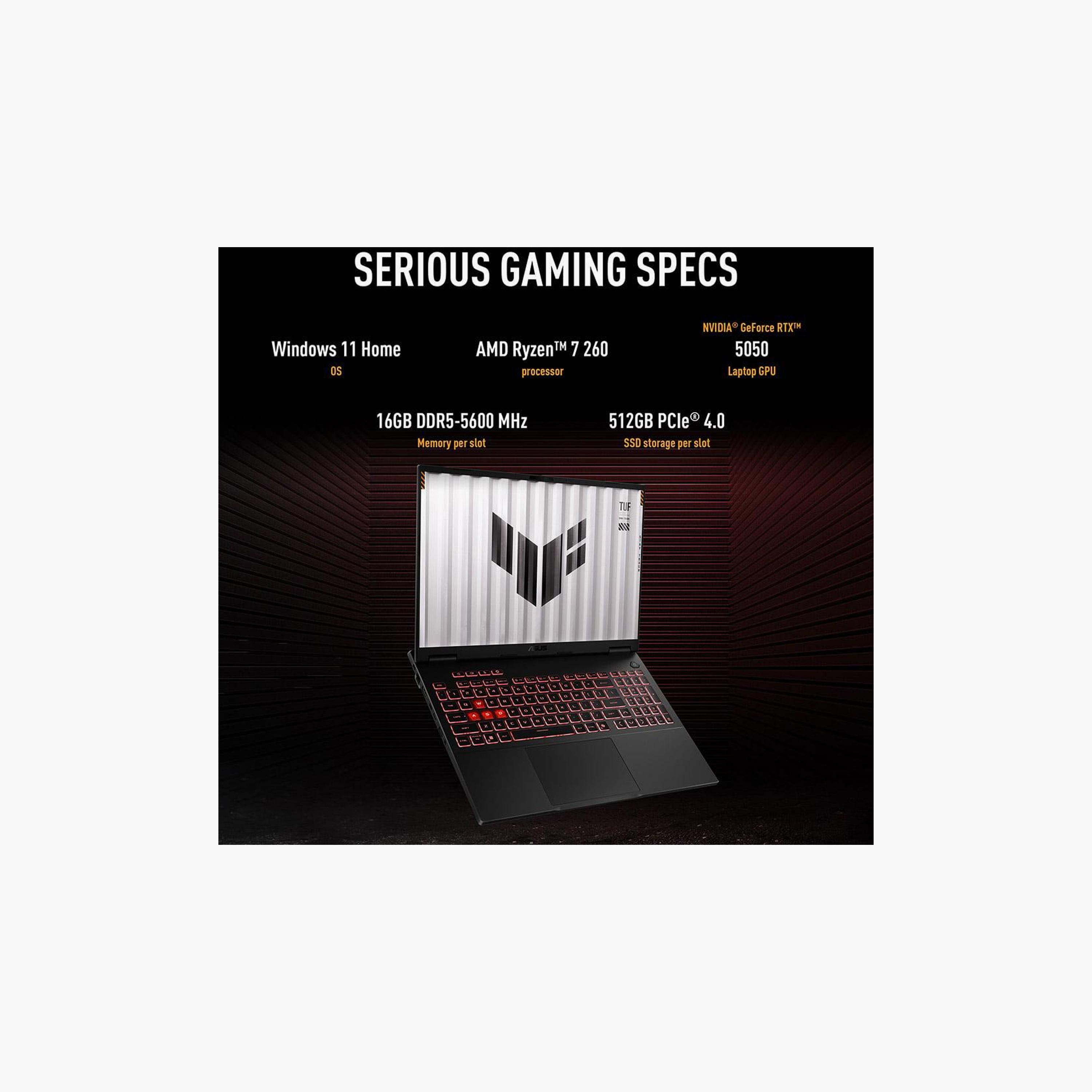 أسوس تاف A16 جيمنج (2025) ايه ام دي رايزن 7-260 SSD 512 جيجا + رام 16 جيجا 16" بدقة FHD+ وين11 هوم-electronics-laptops-image-3