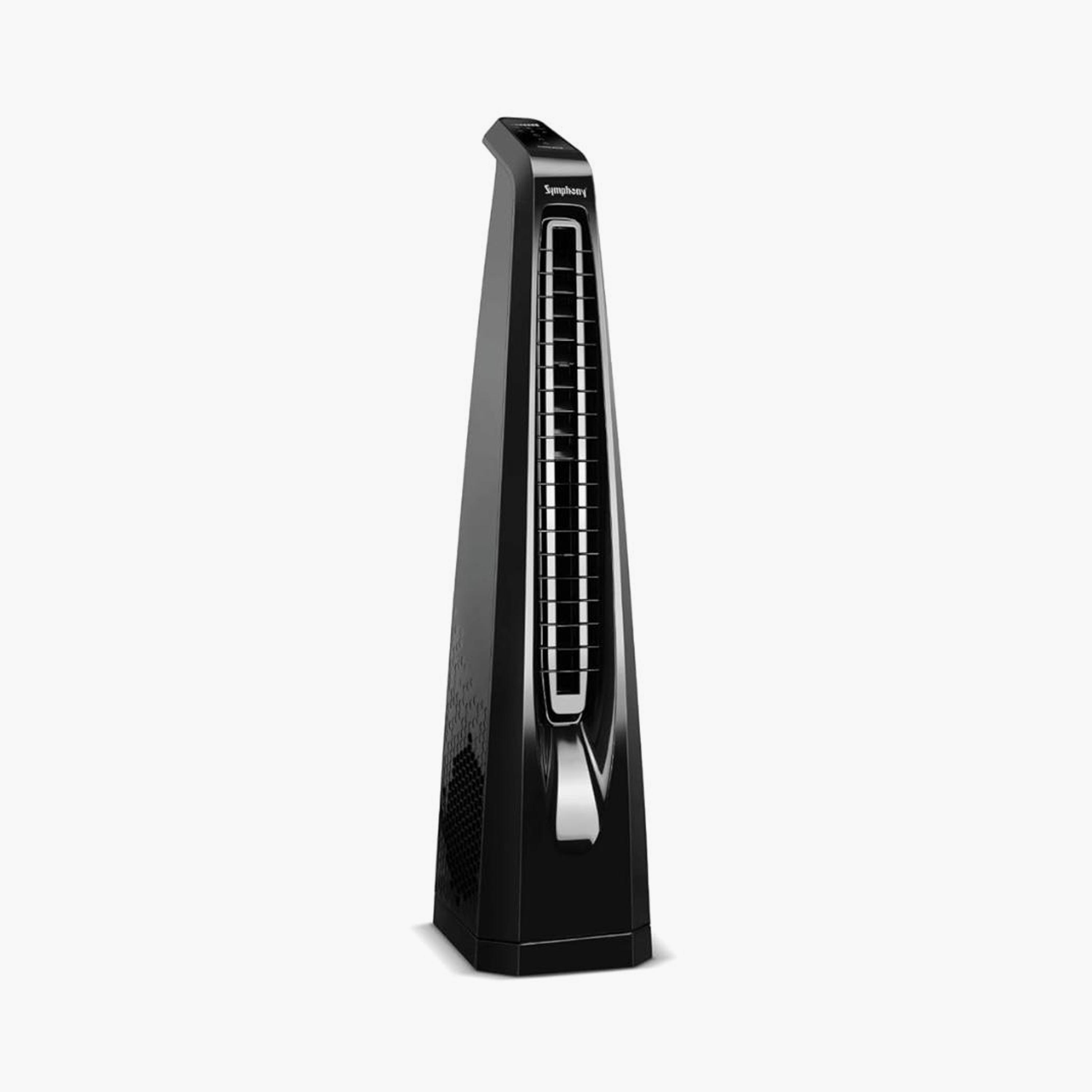 Symphony Silent Tower Fan for Home with BLDC Motor Black | Surround B-household-appliances-homeappliances-fans-image-1