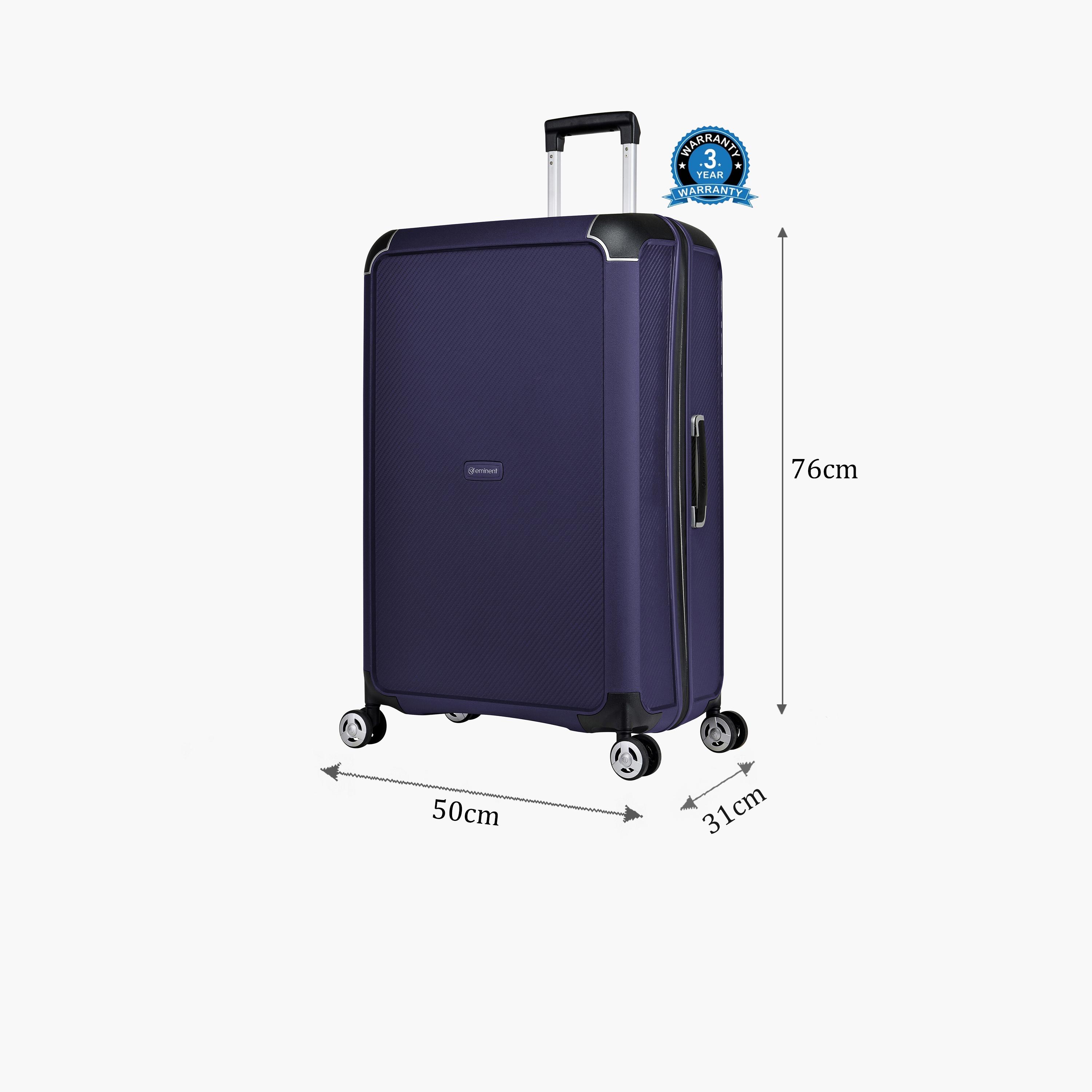 Eminent 76 CM Large Check-in Polypropylene Hard Sided 4-Wheeler Spinner Trolley Bag with TSA Lock-travel-luggagesandbags-luggage-image-3