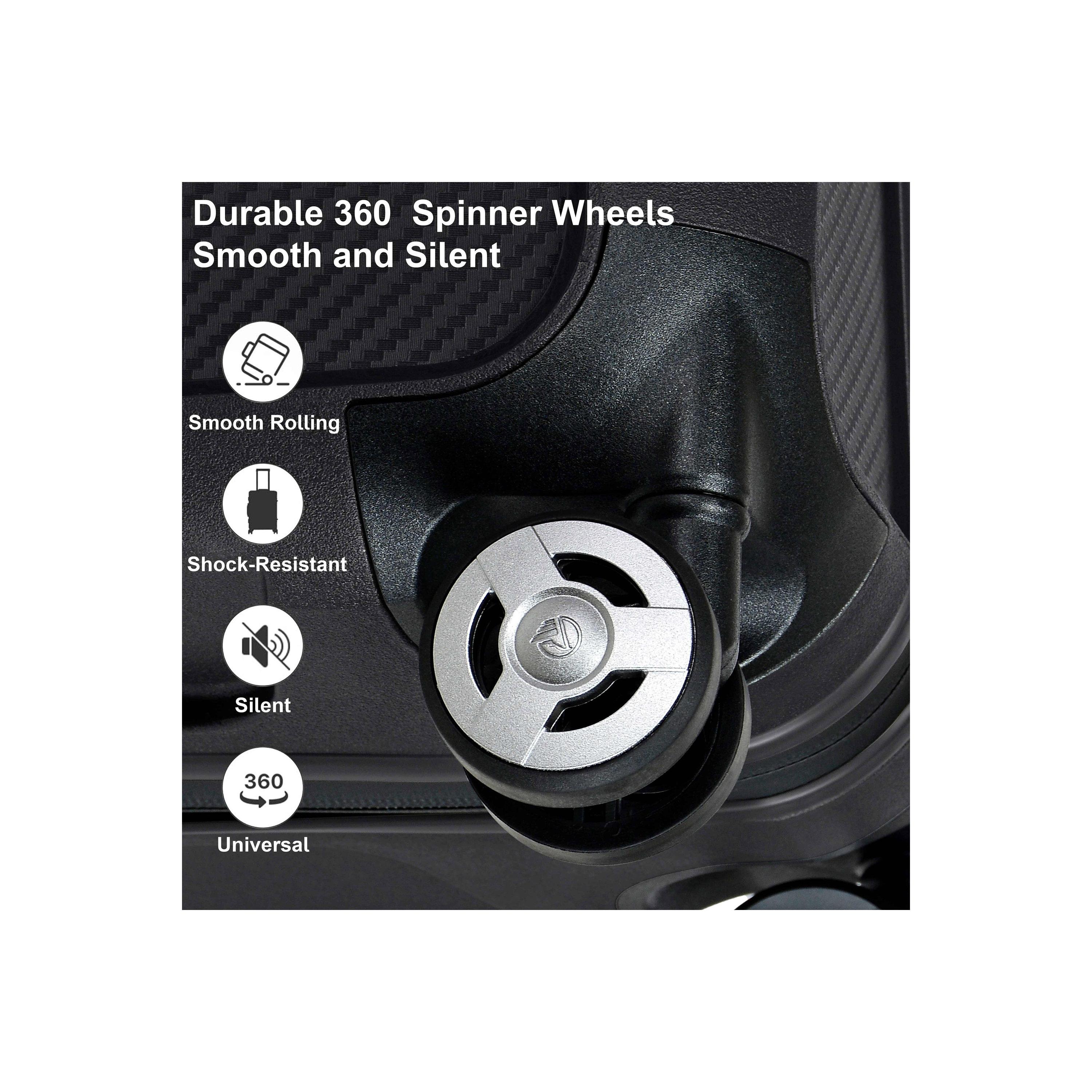 Eminent Set of 3 Polypropylene Hard Sided 4-Wheeler Spinner Trolley Bag with TSA Lock-travel-luggagesandbags-luggage-image-7