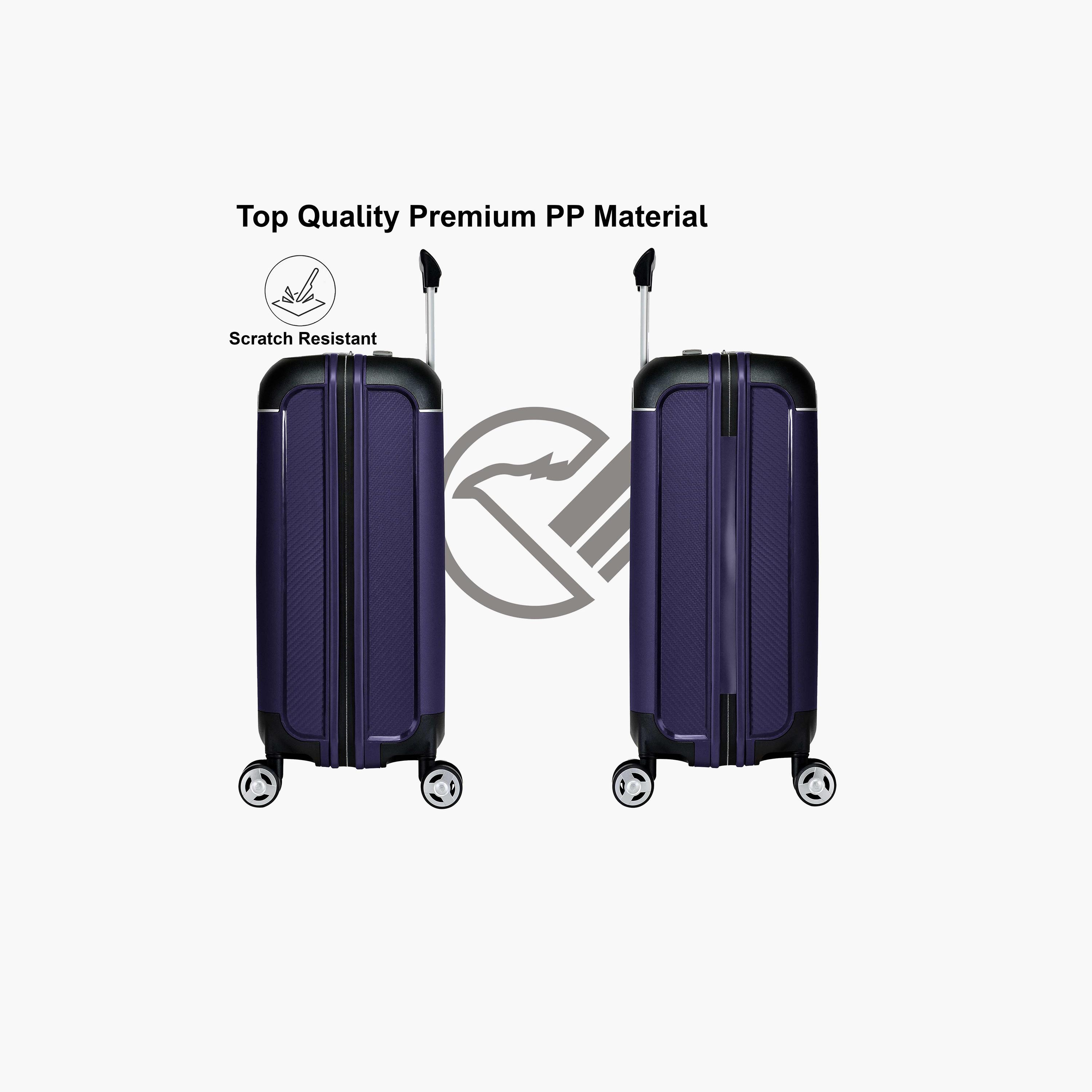 اميننت - طقم شنط سفر 3 قطع من البولي بروبيلين بأرلع عجلات دوارة قفل إدارة أمن النقل-travel-luggagesandbags-luggage-image-7