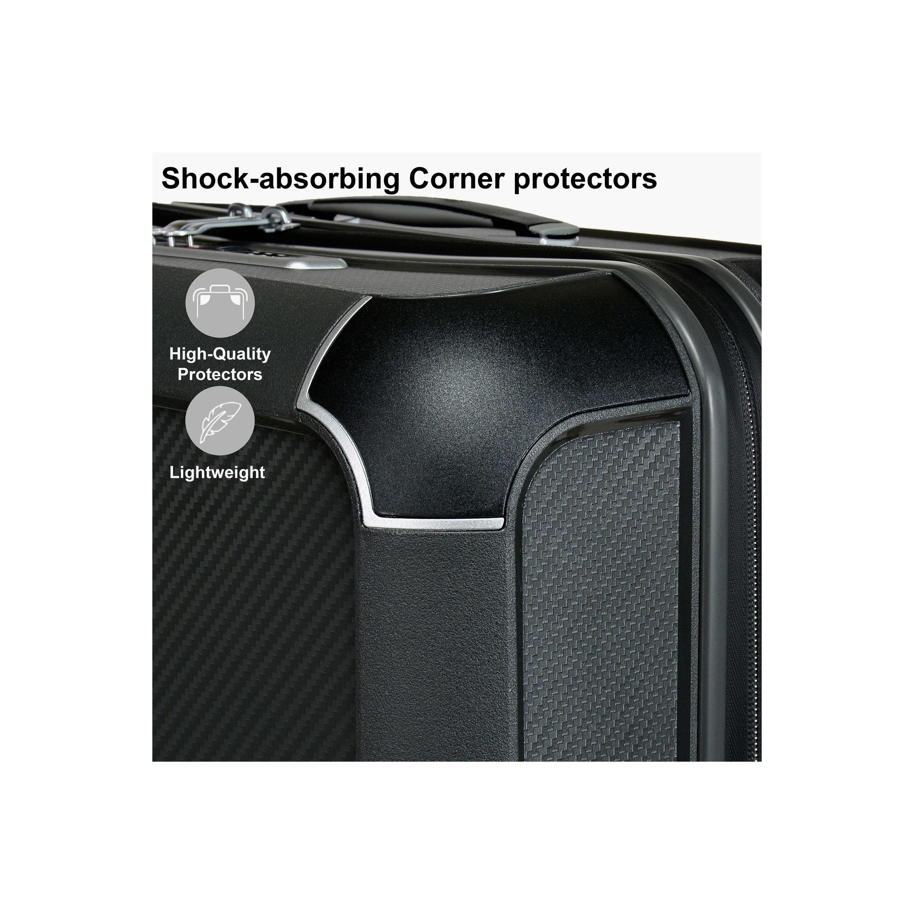 Eminent Set of 3 Polypropylene Hard Sided 4-Wheeler Spinner Trolley Bag with TSA Lock-travel-luggagesandbags-luggage-image-4