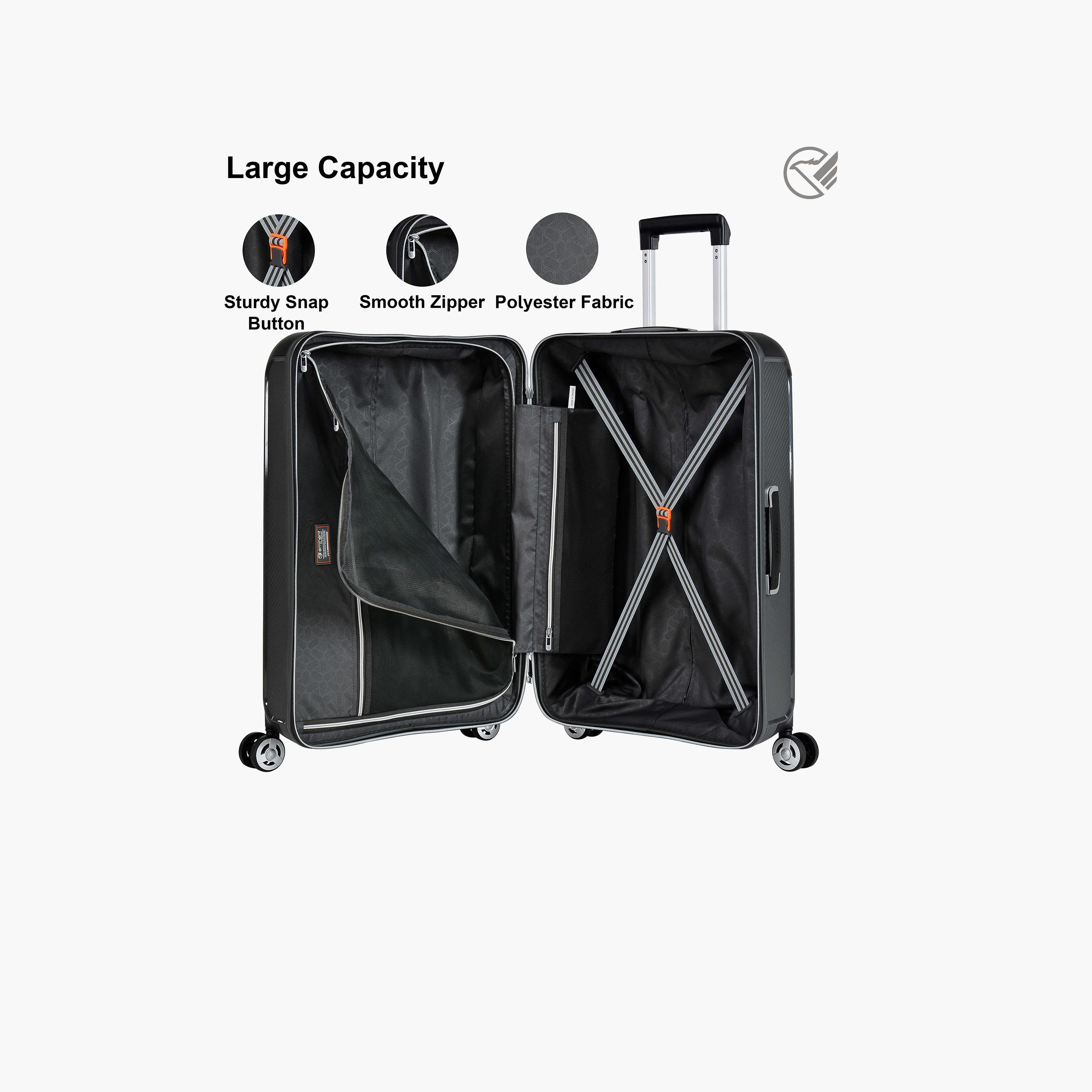 Eminent Set of 3 Polypropylene Hard Sided 4-Wheeler Spinner Trolley Bag with TSA Lock-travel-luggagesandbags-luggage-image-6