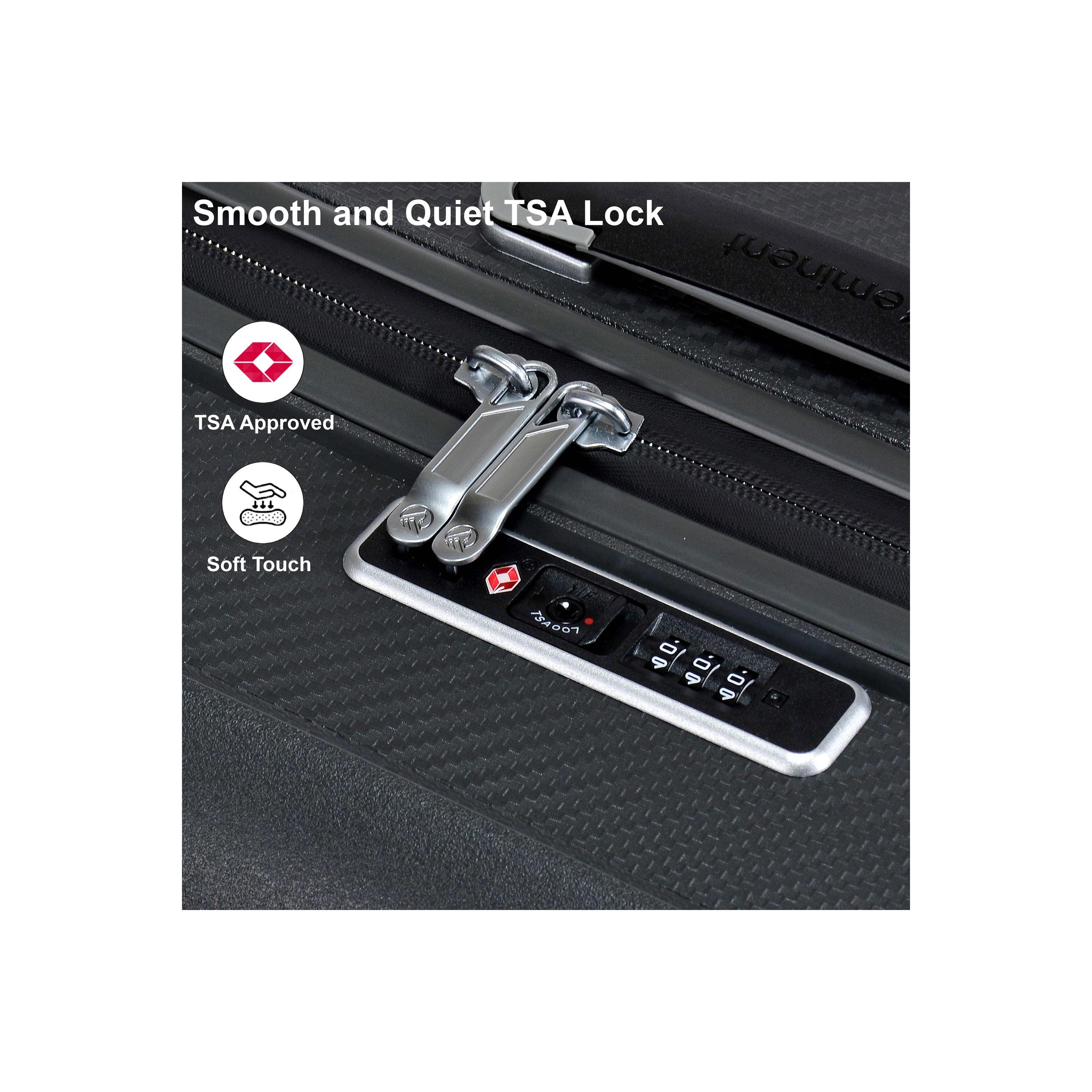 Eminent Set of 3 Polypropylene Hard Sided 4-Wheeler Spinner Trolley Bag with TSA Lock-travel-luggagesandbags-luggage-image-7