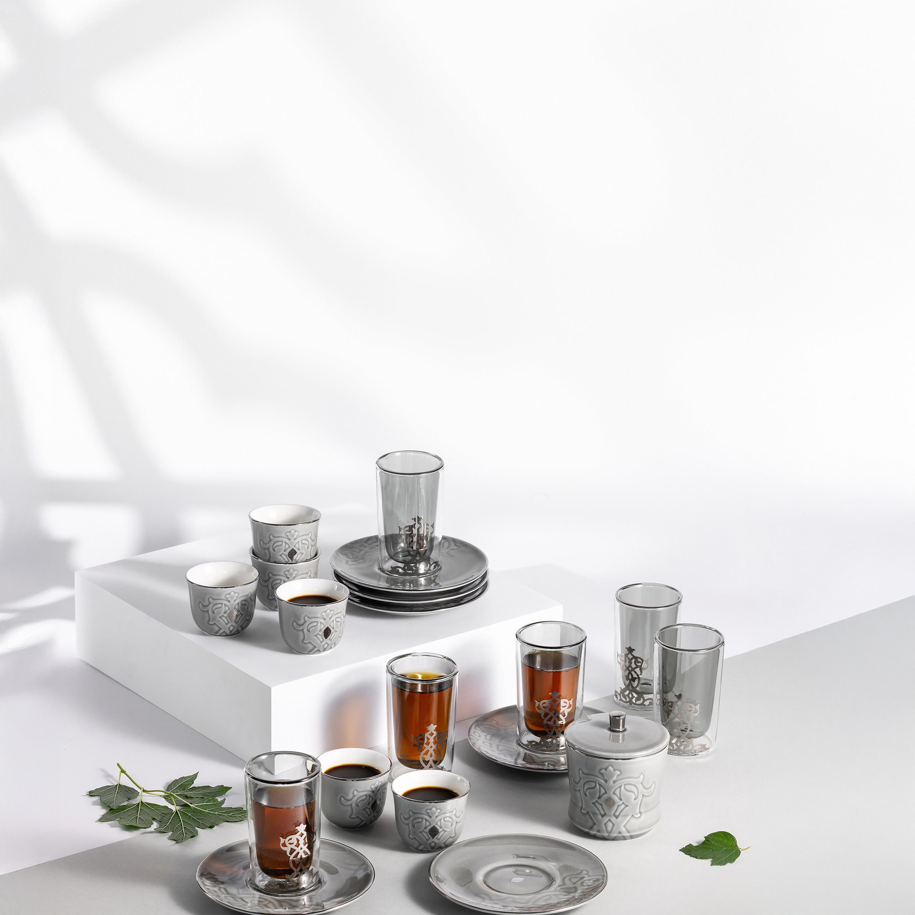 طقم فناجين قهوة مع صحون تقديم 19 قطعة من أوتانتيك-household-dining-teaandcoffee-teaandcoffeesets-image-1