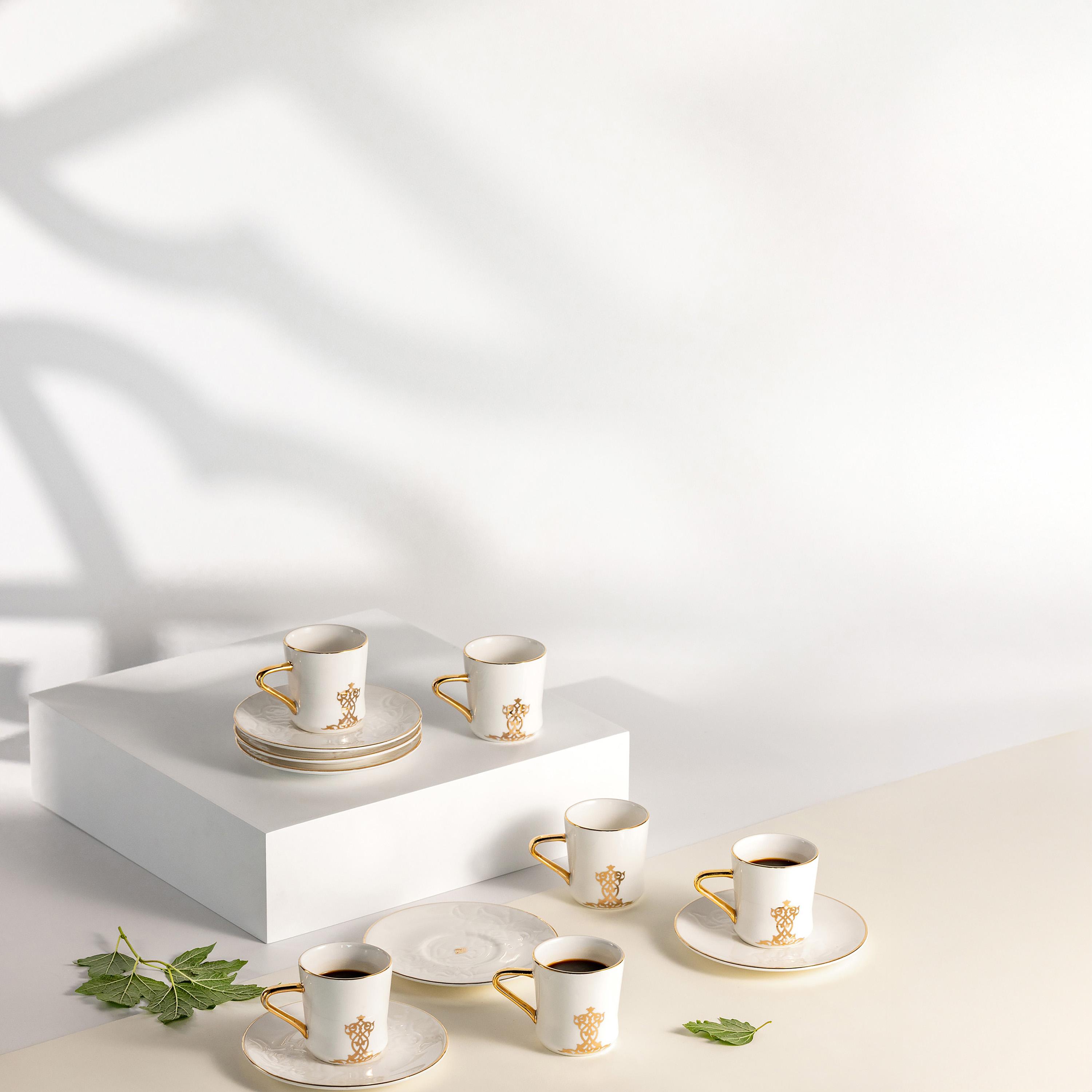 طقم فناجين وصحون بورسلان 12 قطعة من أوتانتيك-household-dining-teaandcoffee-teaandcoffeesets-image-1
