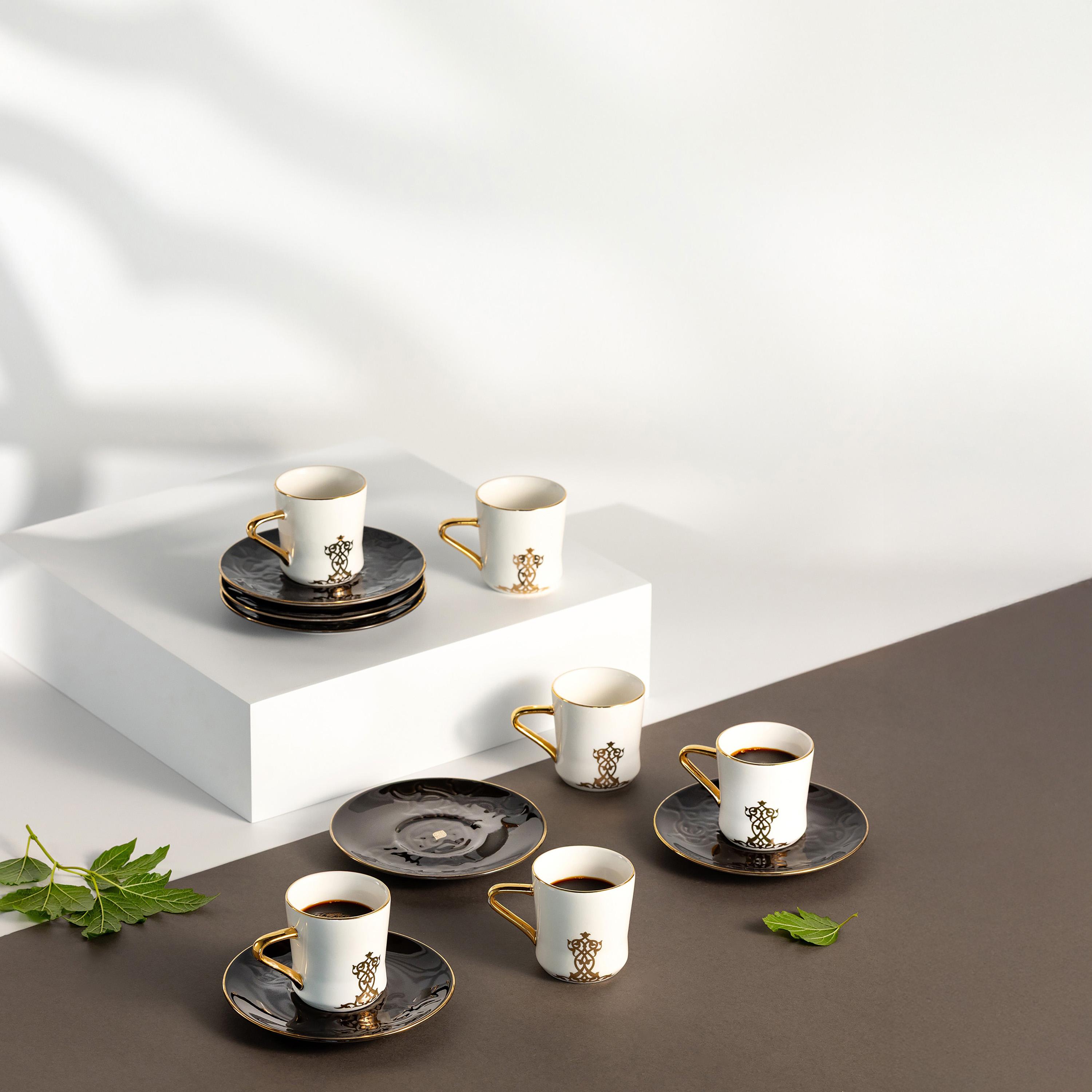 طقم فناجين وصحون بورسلان 12 قطعة من أوتانتيك-household-dining-teaandcoffee-teaandcoffeesets-image-1