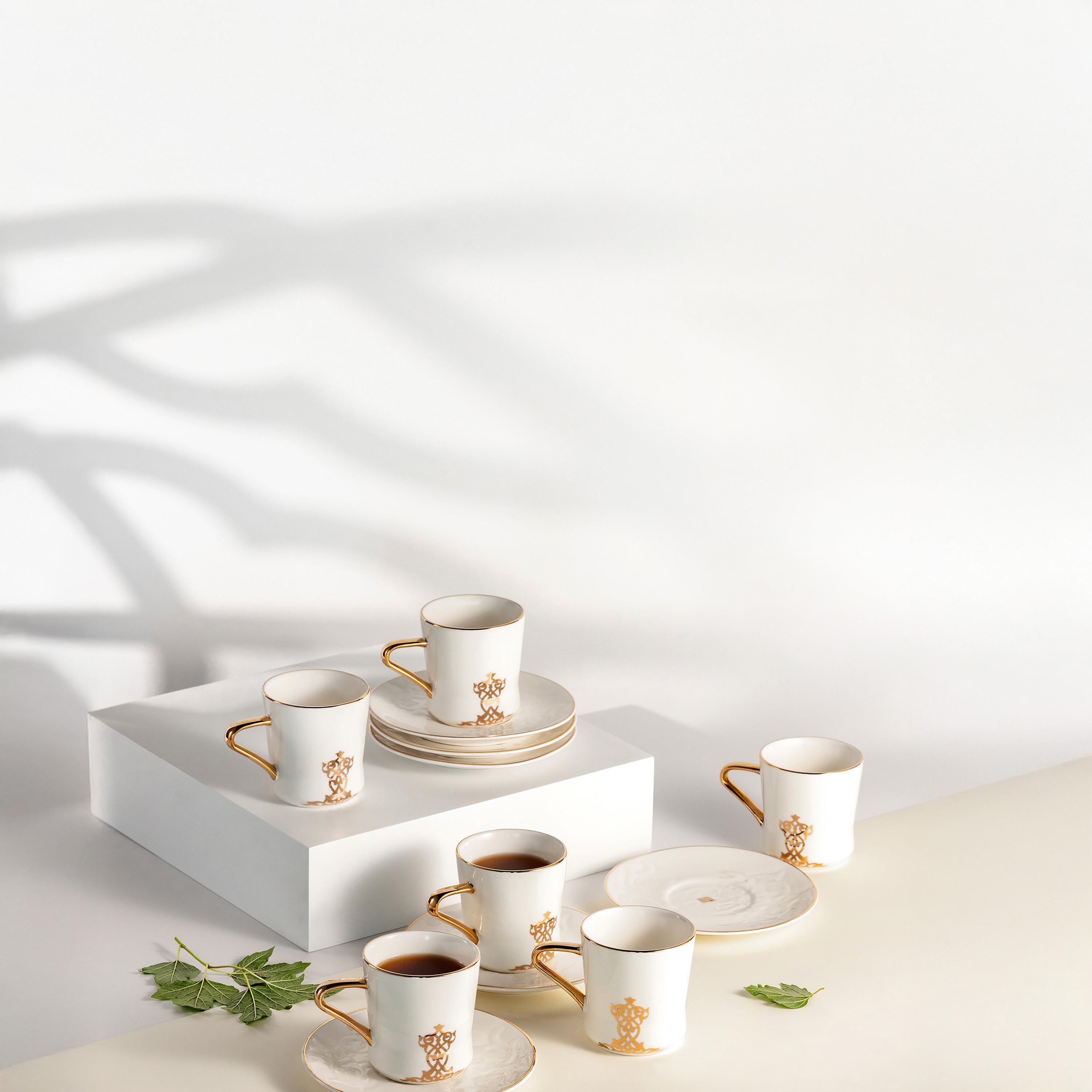 طقم فناجين وصحون بورسلان 12 قطعة من أوتانتيك-household-dining-teaandcoffee-teaandcoffeesets-image-1
