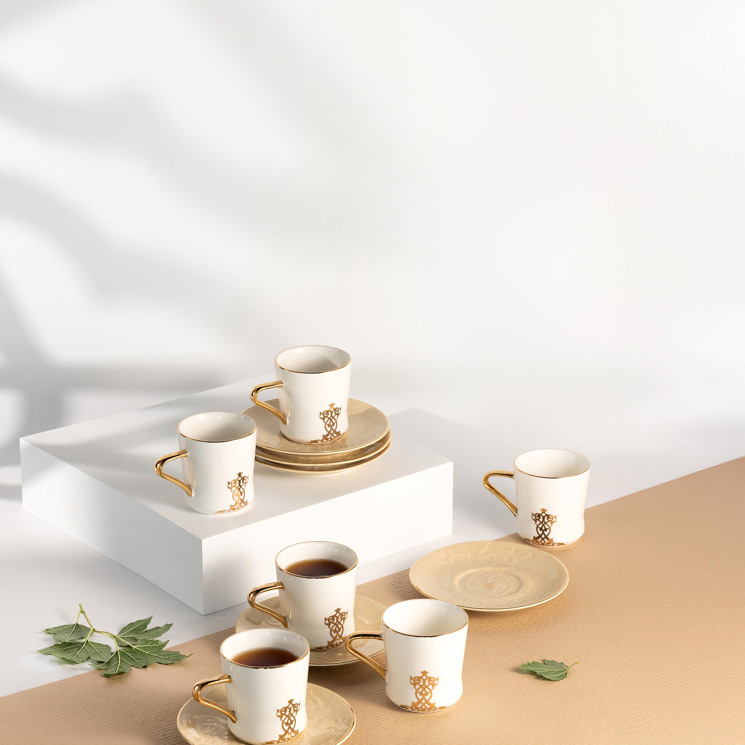 طقم شاي بورسلان 12 قطعة من أوتانتيك-household-dining-teaandcoffee-teaandcoffeesets-image-1