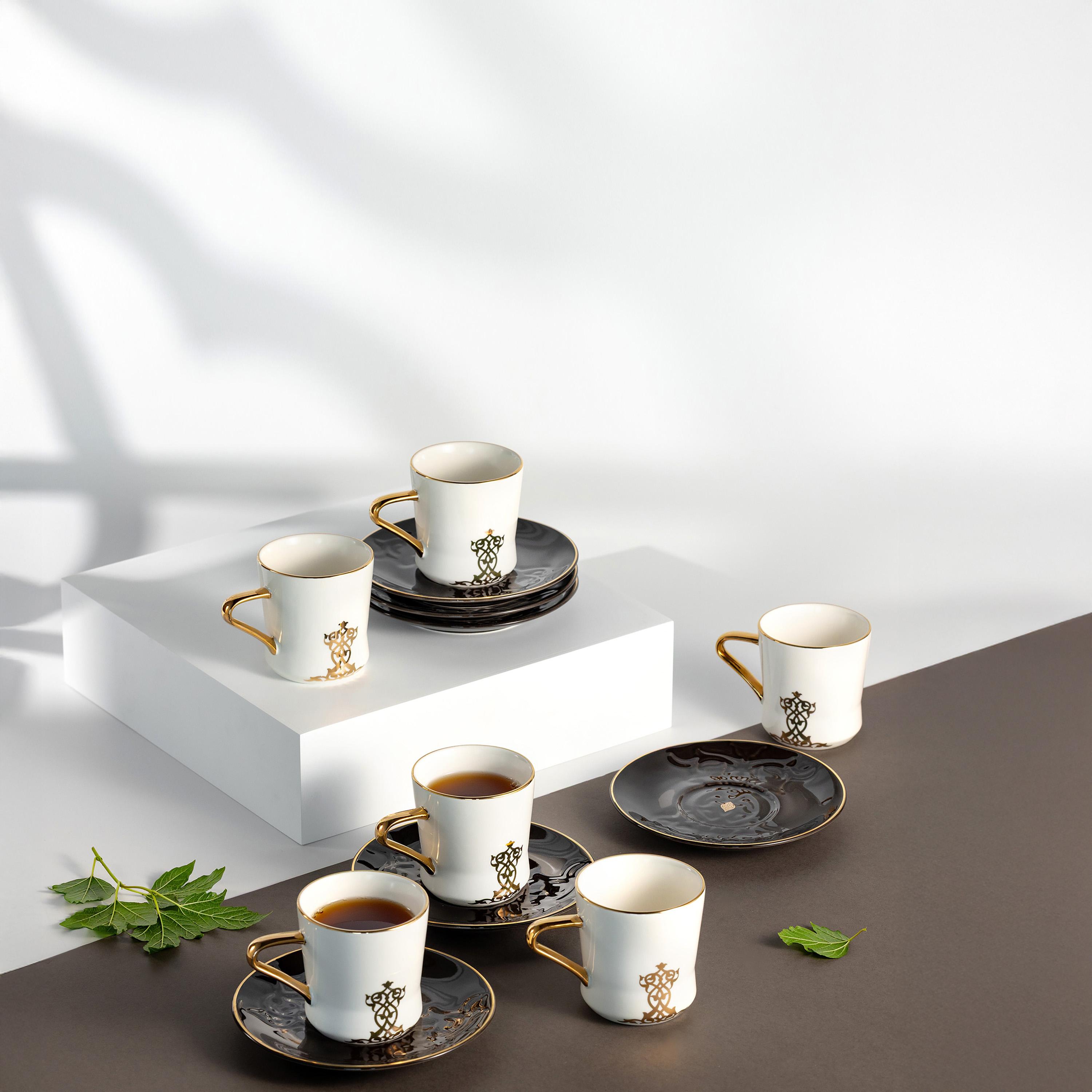طقم فناجين قهوة سيراميك إليجانت 12 قطعة من أوتانتيك-household-dining-teaandcoffee-teaandcoffeesets-image-1