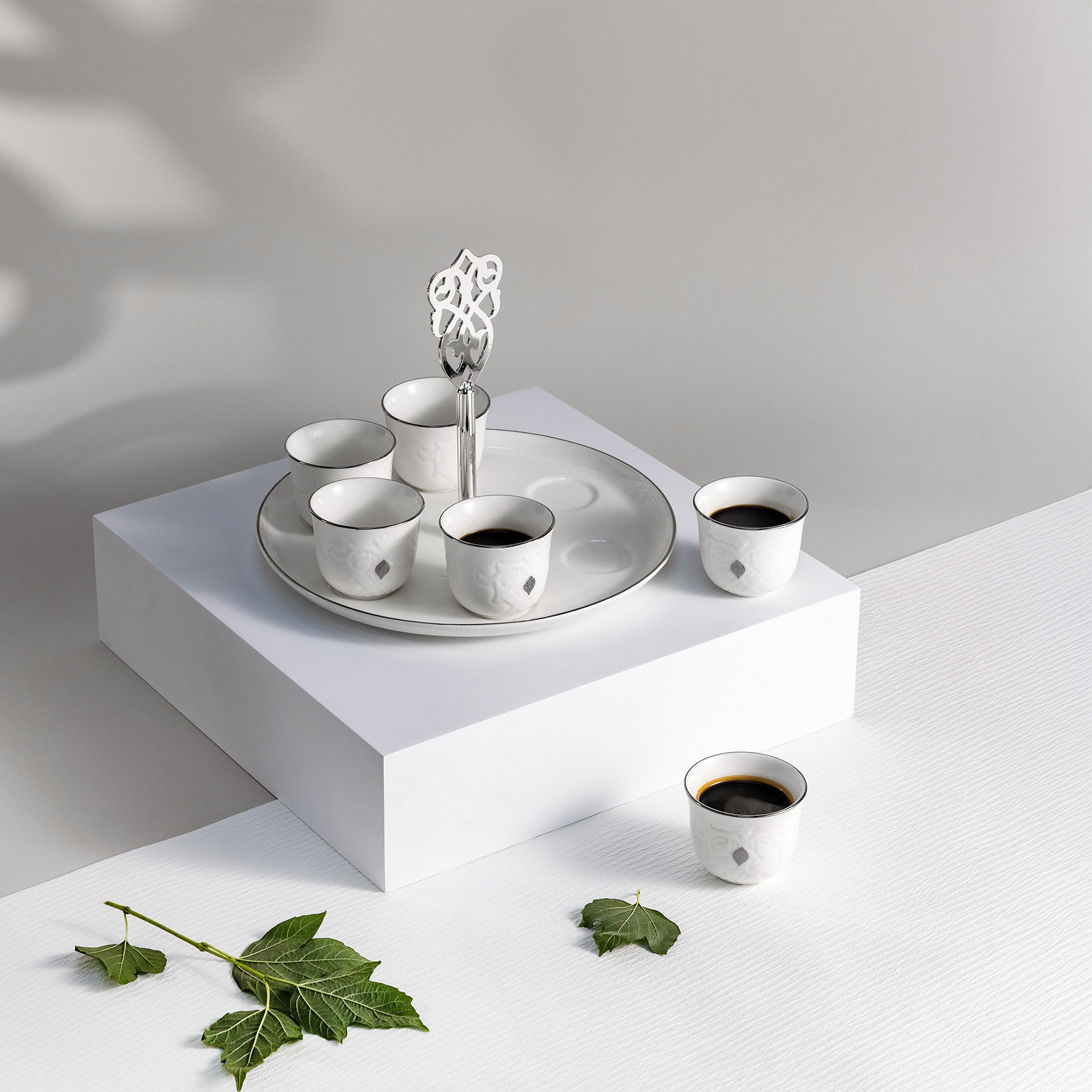 طقم أكواب قهوة وصينية 8 قطع من أوتانتيك-household-dining-teaandcoffee-teaandcoffeesets-image-1