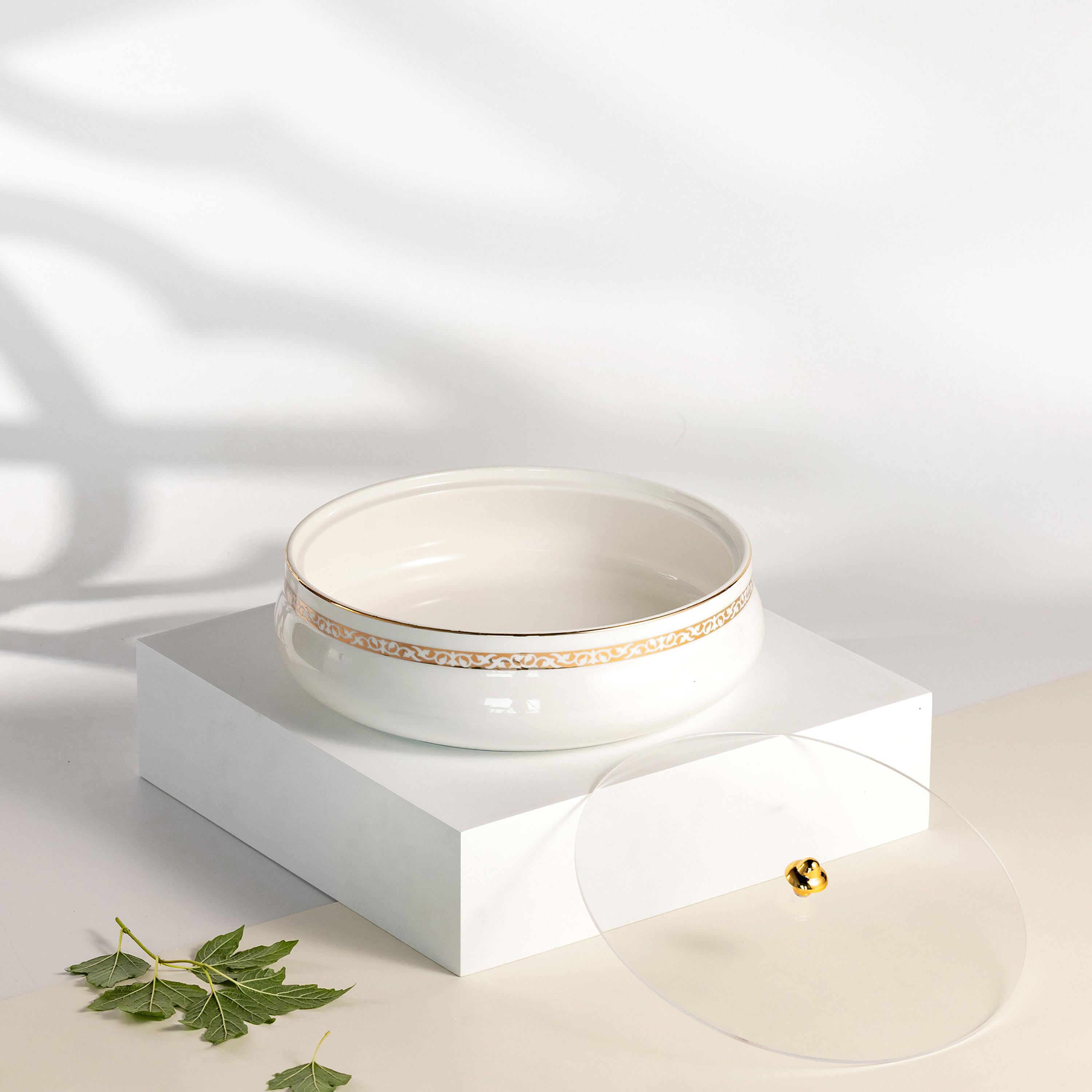 وعاء تقديم سيراميك بغطاء إليجانت من أوتانتيك-household-dining-dinnerware-bowls-image-1