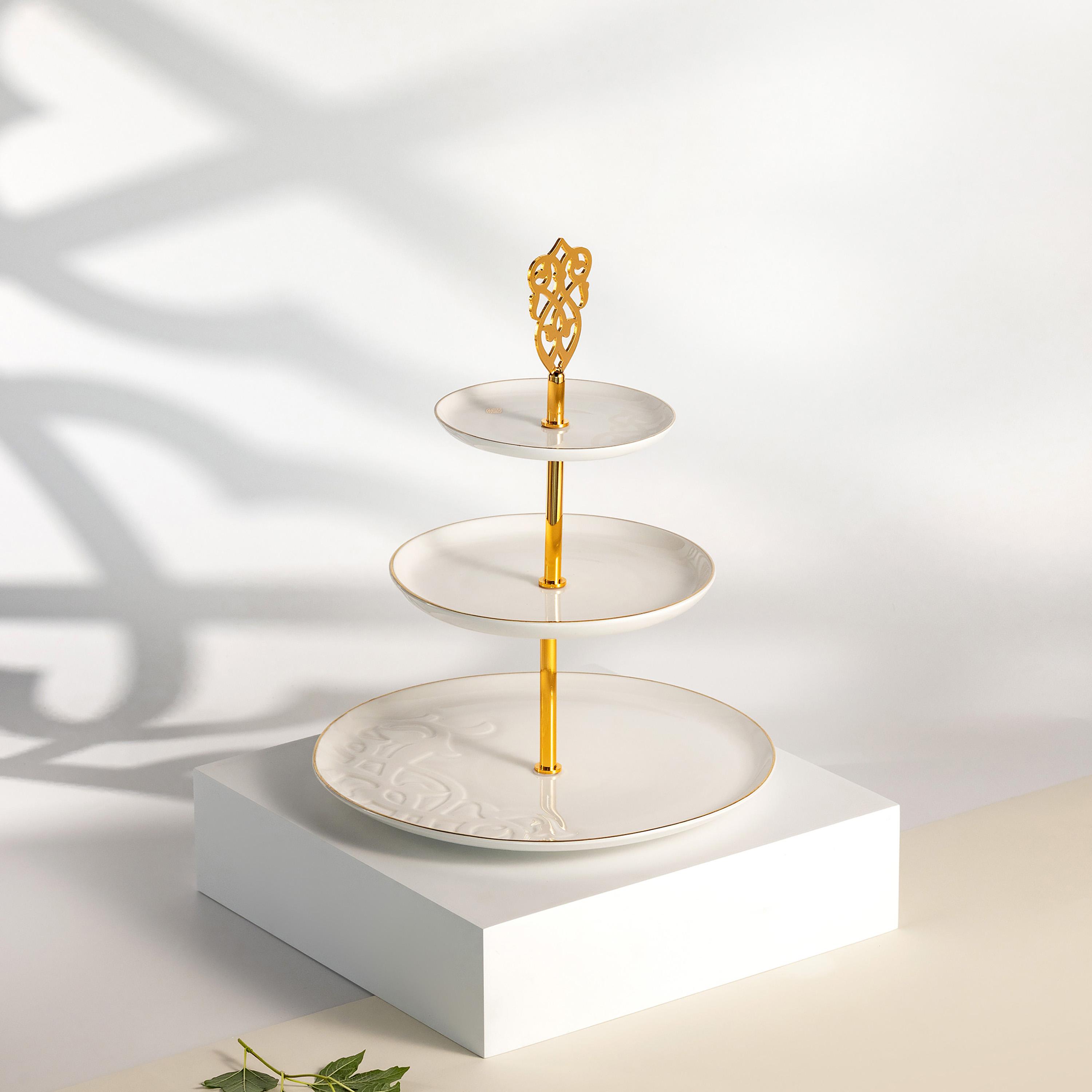 حامل كيك 3 طوابق من أوتانتيك - 19x26 سم-household-dining-serveware-cakestands-image-1