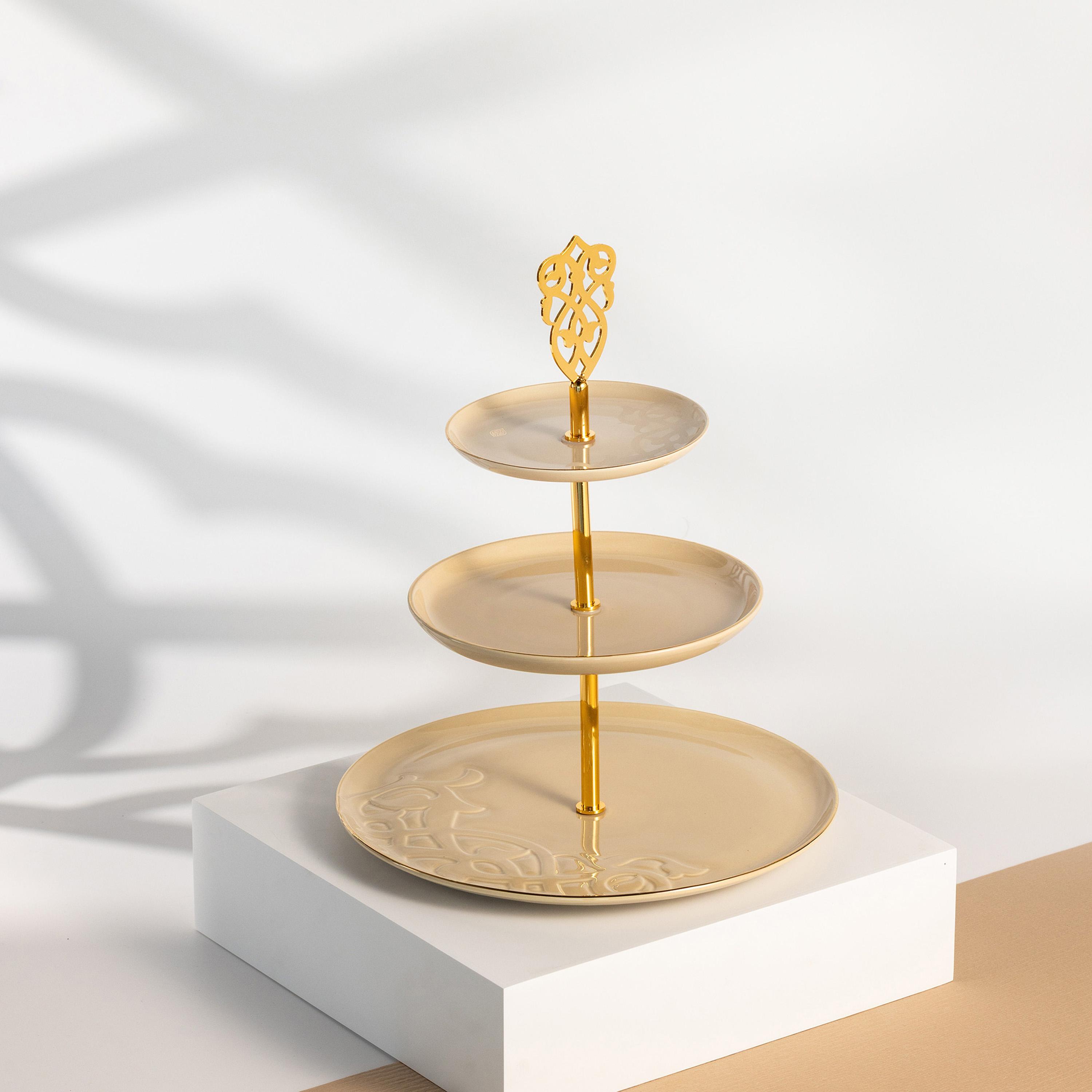حامل كيك بـ3 طبقات من أوتانتيك-household-dining-serveware-cakestands-image-1