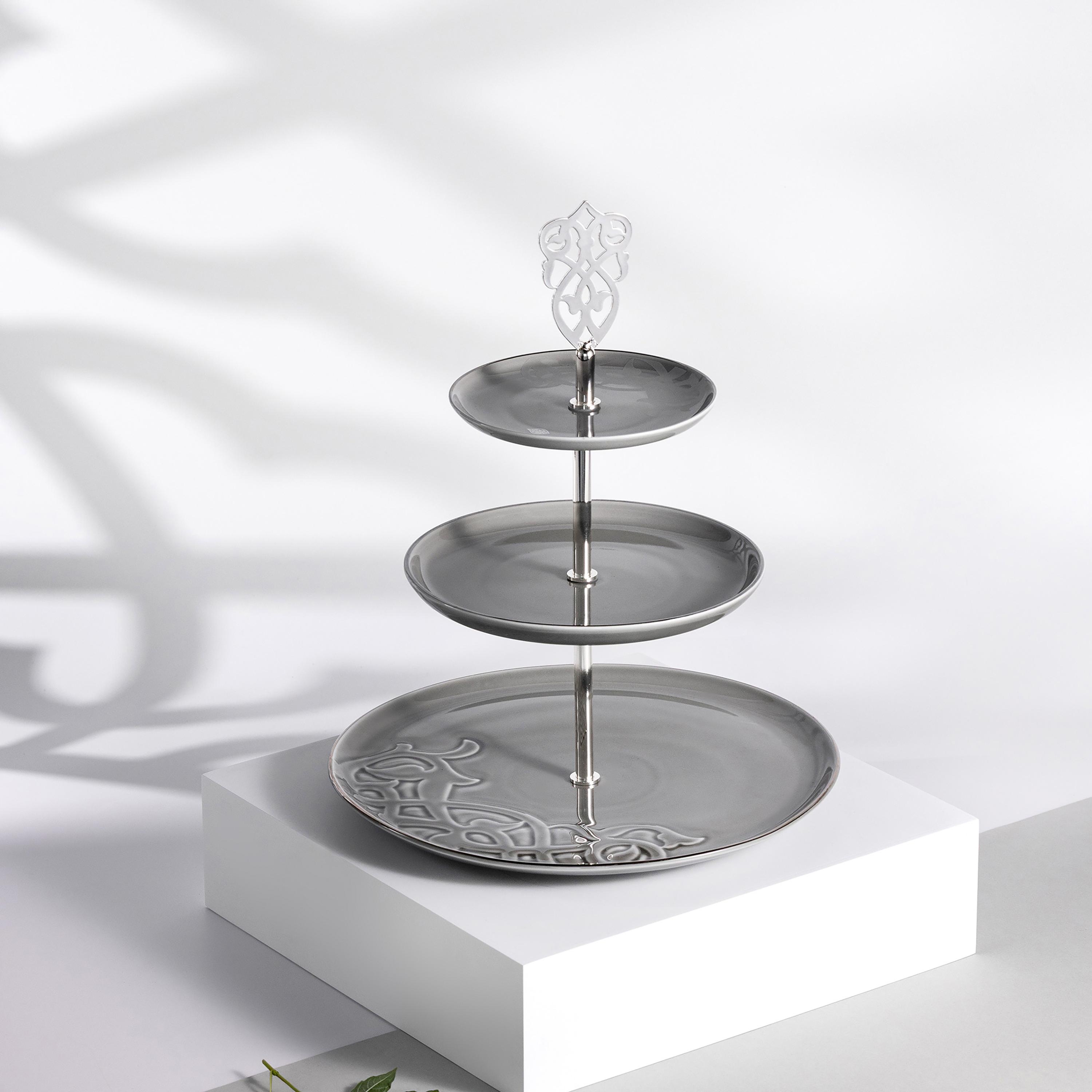 حامل كيك 3 طوابق من أوتانتيك - 19x26 سم-household-dining-serveware-cakestands-image-1