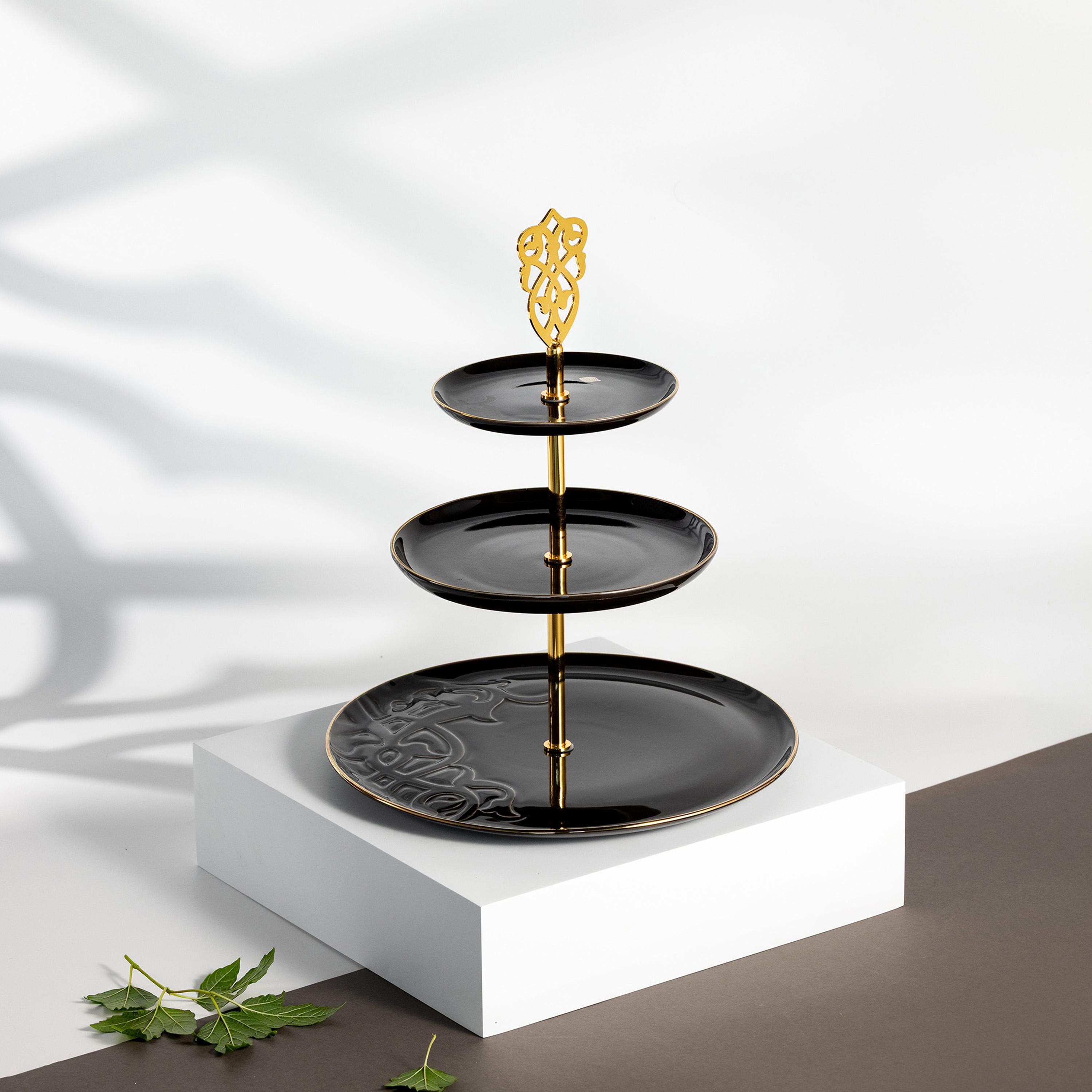 Embossed 3-Tier Serving Stand-household-dining-serveware-cakestands-image-1