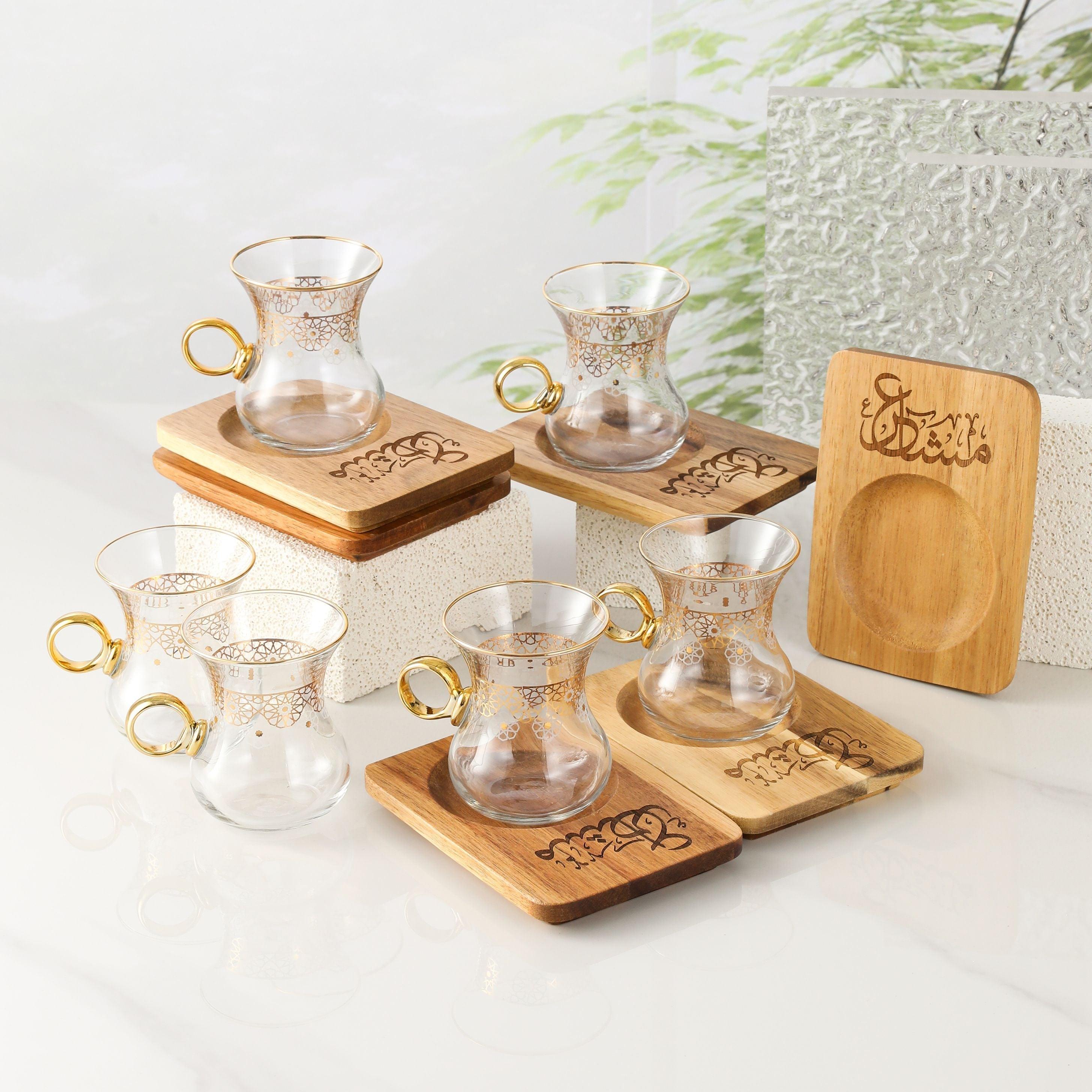 Patterned Glass Tea Set-household-dining-glassware-drinkingglasses-image-1