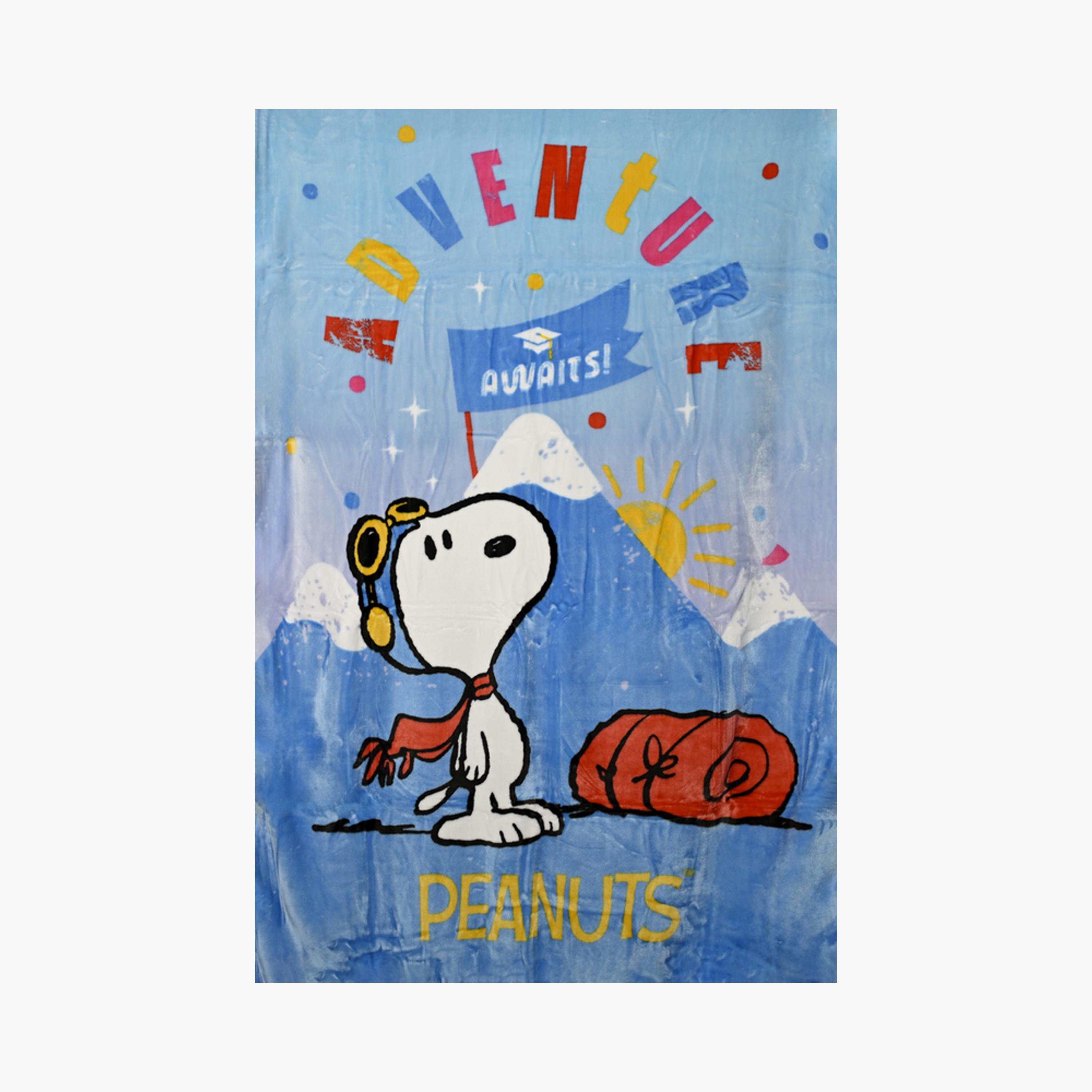 Peanuts Raschel Ultra-Soft Fleece Blanket, 100% Polyester – Lightweight & Durable – Blue-baby-nursery-blanketsandswaddles-receivingblankets-image-2