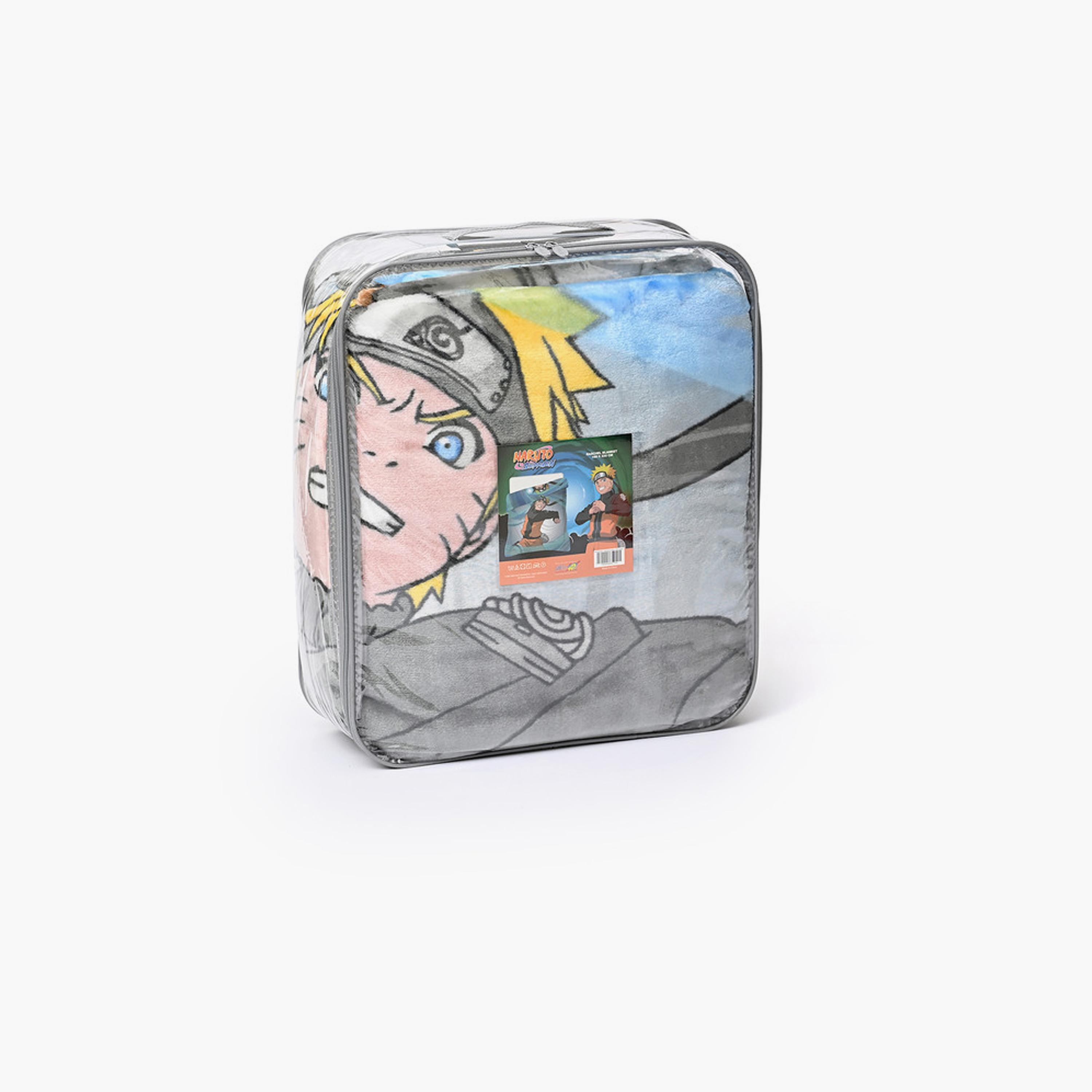Naruto-B 100% Polyester Raschel Fleece Blanket - Blue-baby-nursery-blanketsandswaddles-receivingblankets-image-1