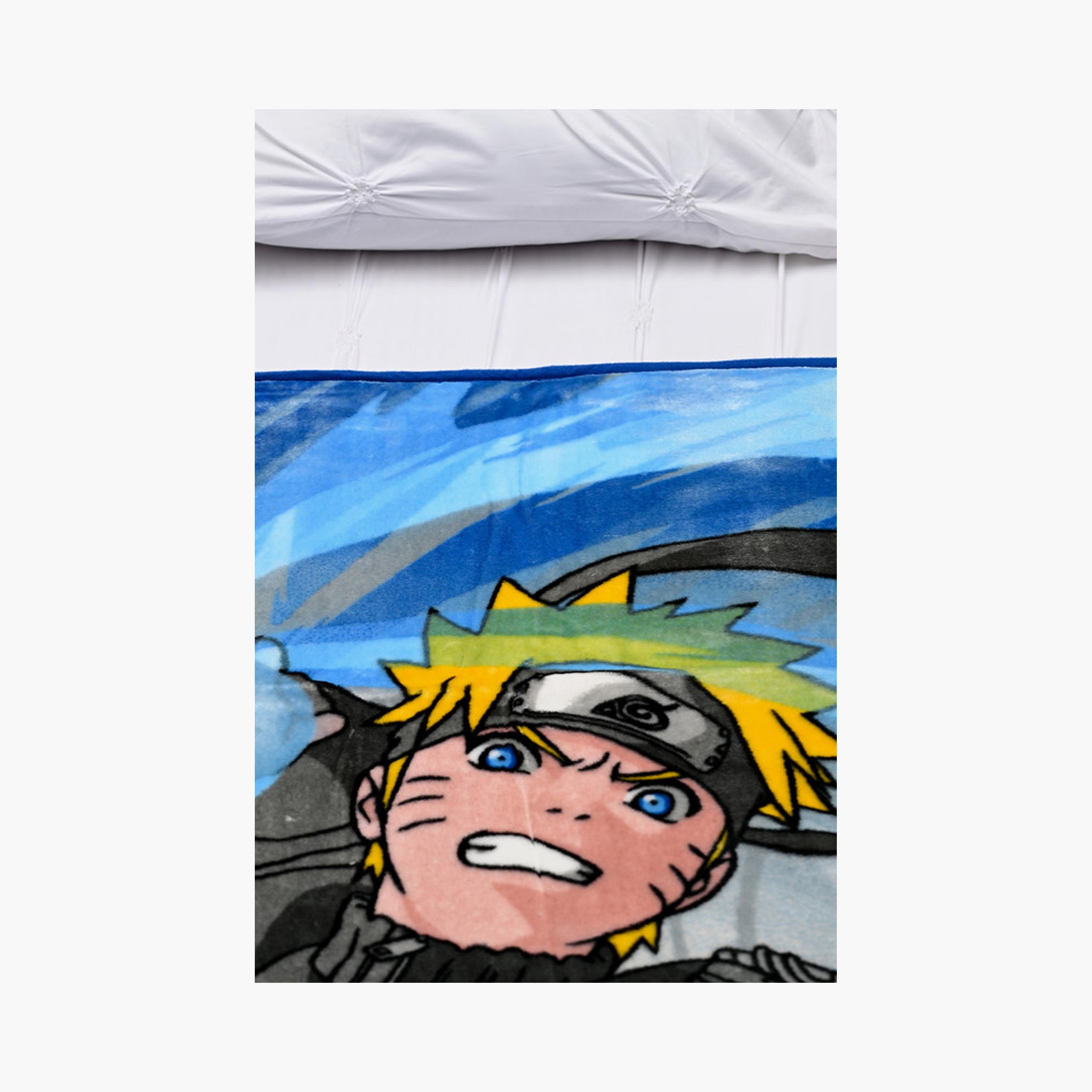 Naruto-B 100% Polyester Raschel Fleece Blanket - Blue-baby-nursery-blanketsandswaddles-receivingblankets-image-3