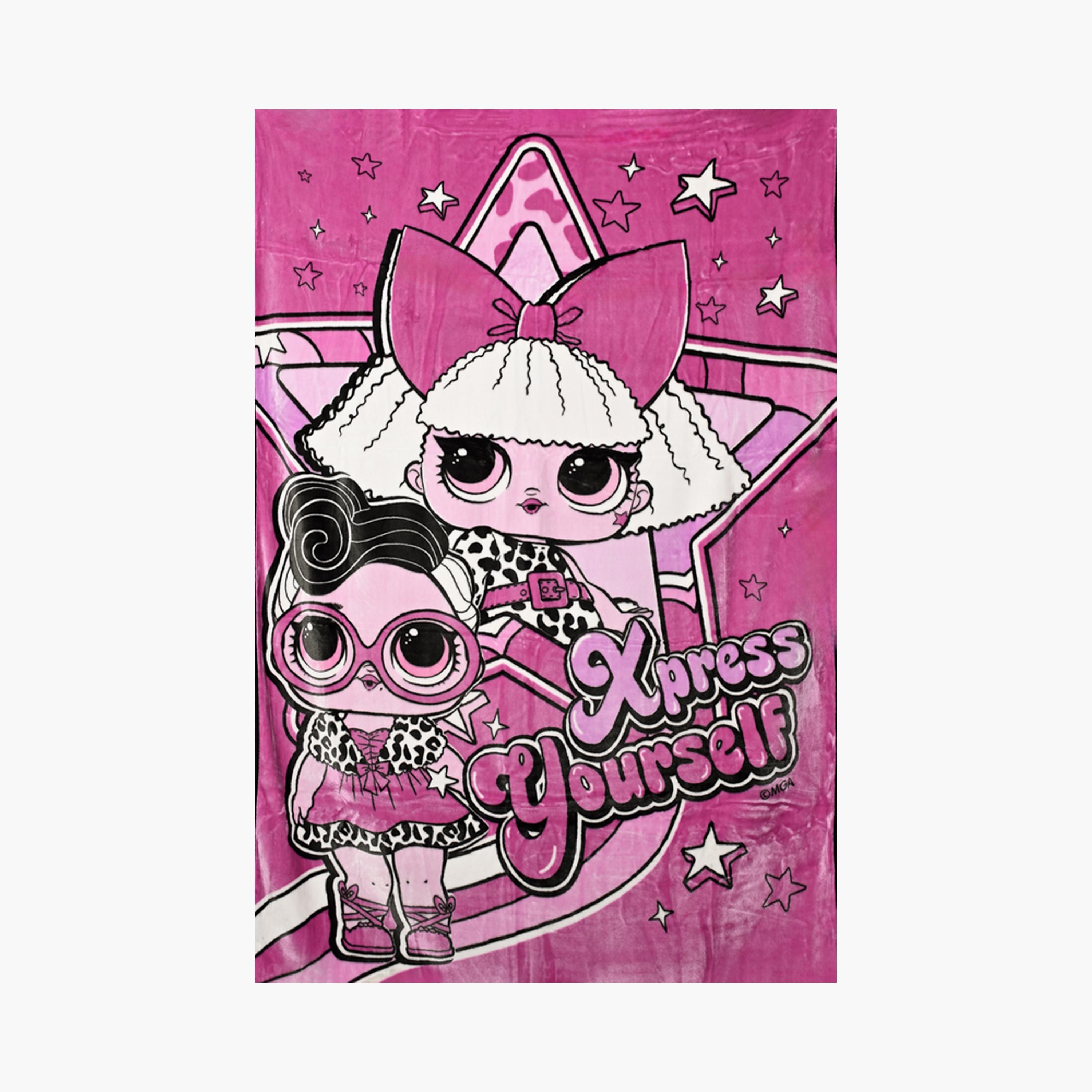 LOL Raschel Ultra-Soft Blanket - Pink-baby-nursery-blanketsandswaddles-receivingblankets-image-2