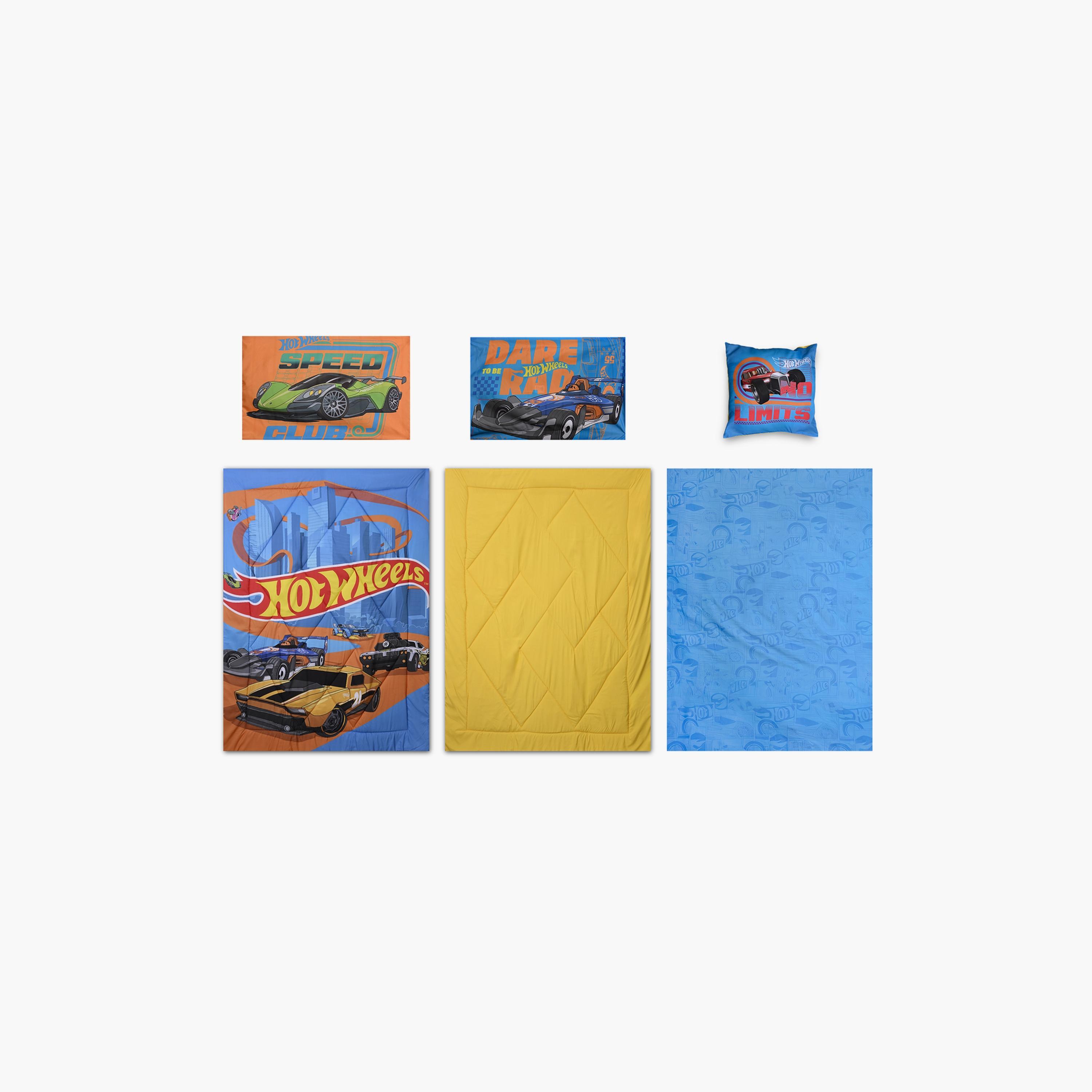 Hotwheels 5-in-1 BNB Comforter Set - Yellow-baby-nursery-blanketsandswaddles-receivingblankets-image-2