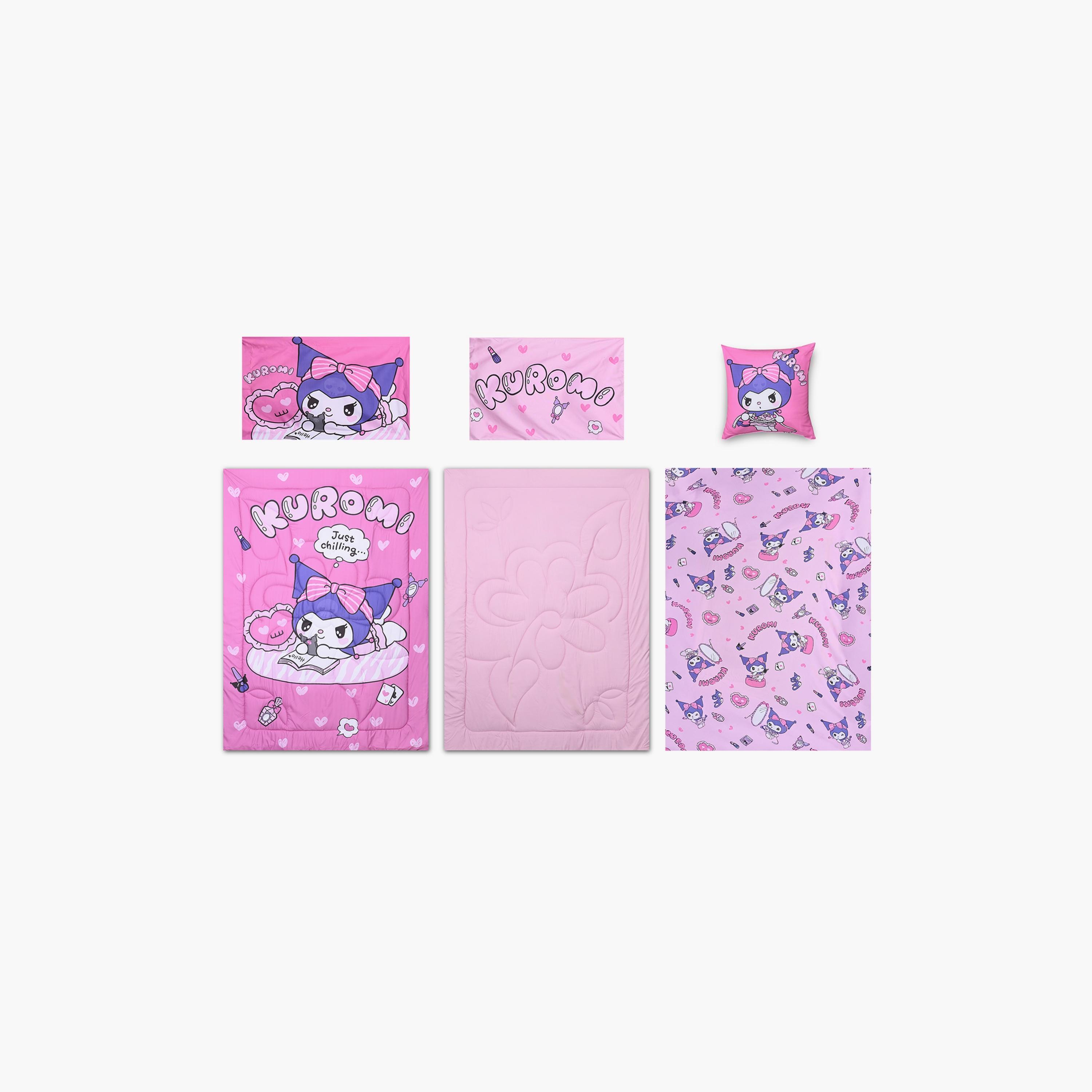 طقم لحاف كورومي 5 قطع - وردي-baby-nursery-blanketsandswaddles-receivingblankets-image-1