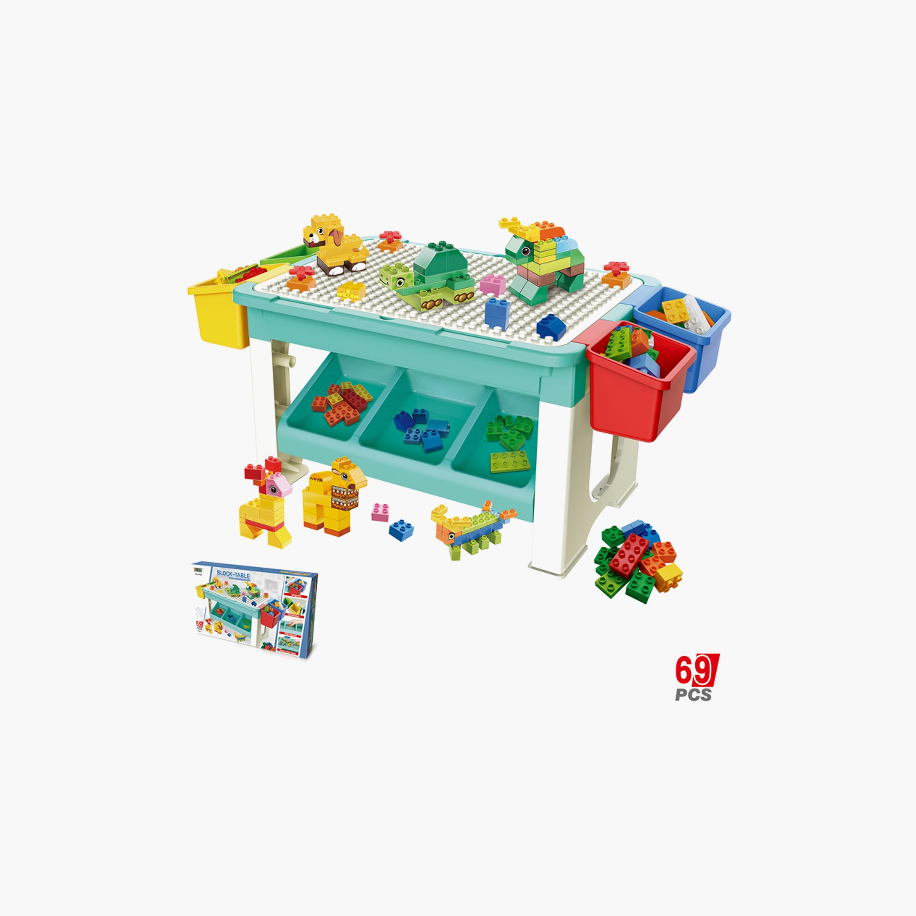 Kikibebe 69-Piece Building Block Table - Multicolor-toys-buildingblocks-blocks-image-1