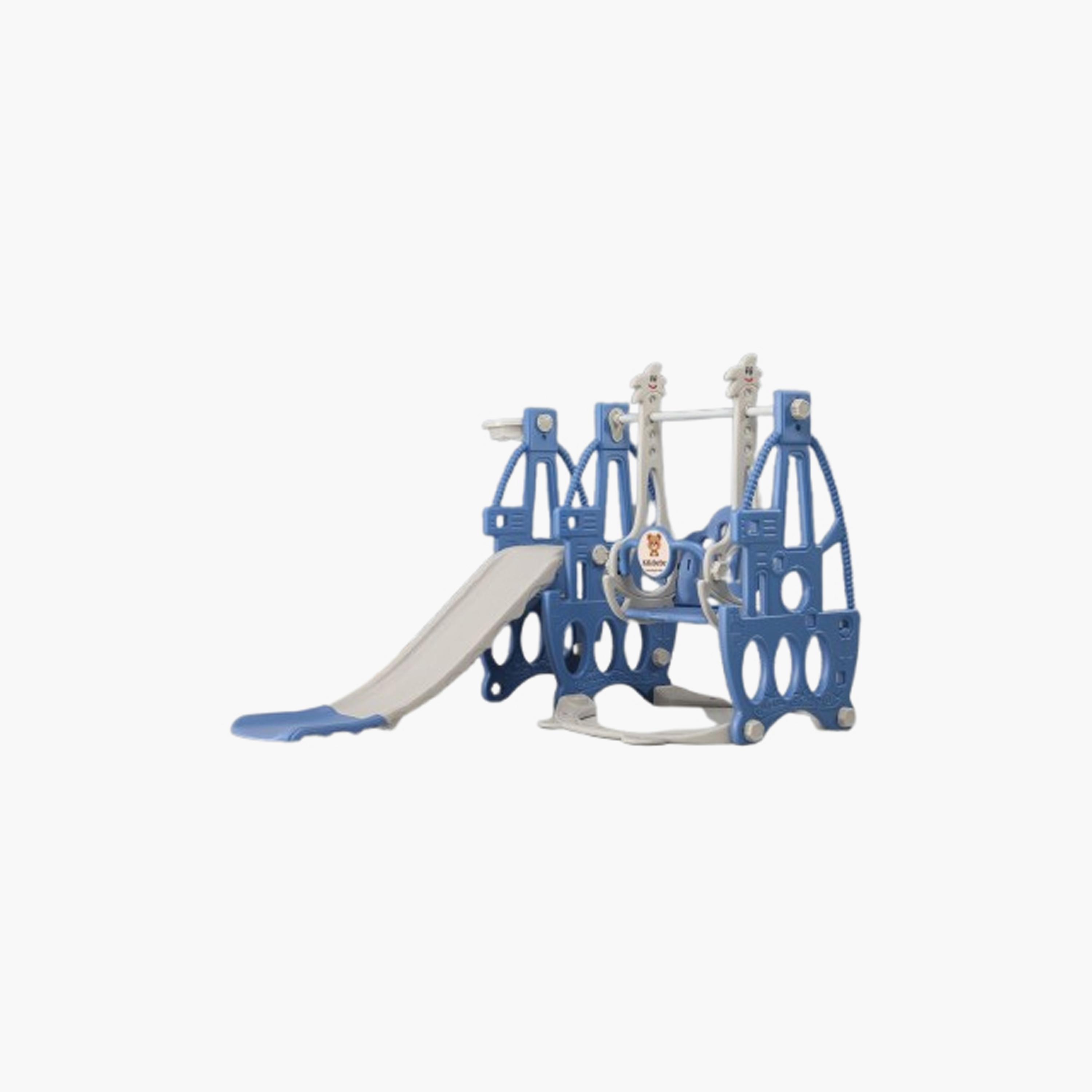 Kikibebe 3-In-1 Multi-Function Baby Slide & Swing set  For Ages 1-6, Indoor Use,  Blue-toys-outdoor-slidesandswings-image-1
