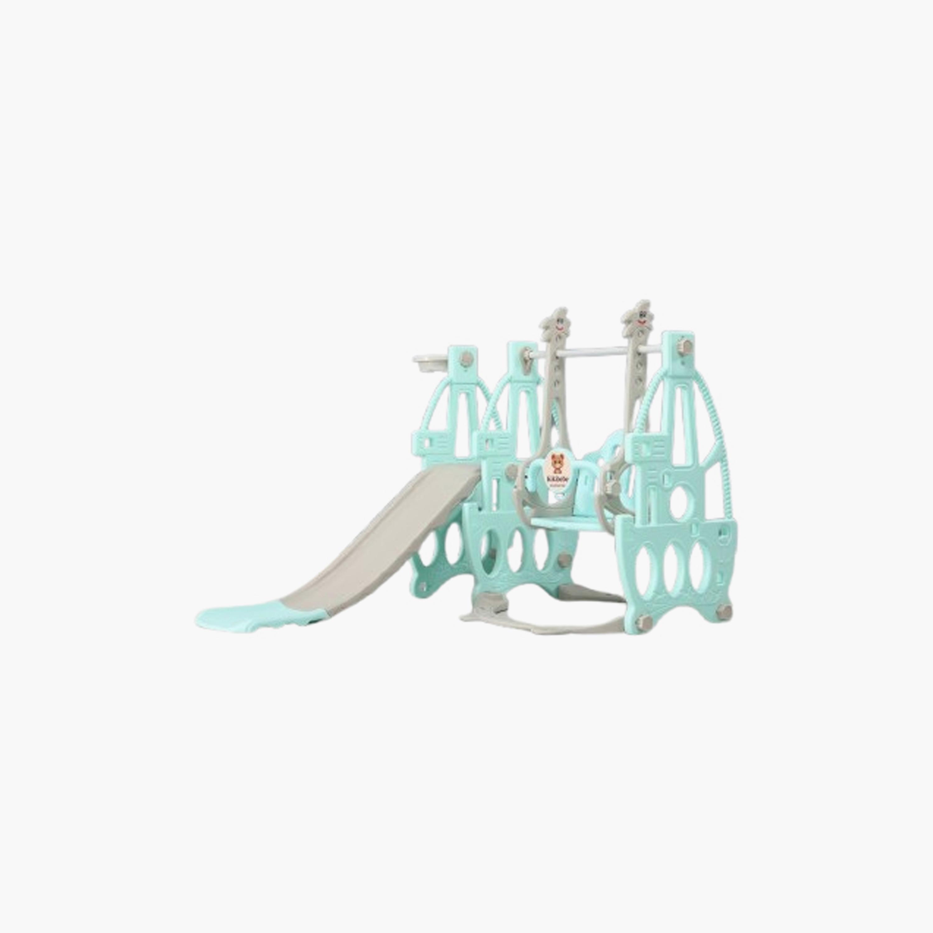 Kikibebe 3-In-1 Multi-Function Baby Slide & Swing set  For Ages 1-6, Indoor Use,  Blue-toys-outdoor-slidesandswings-image-1