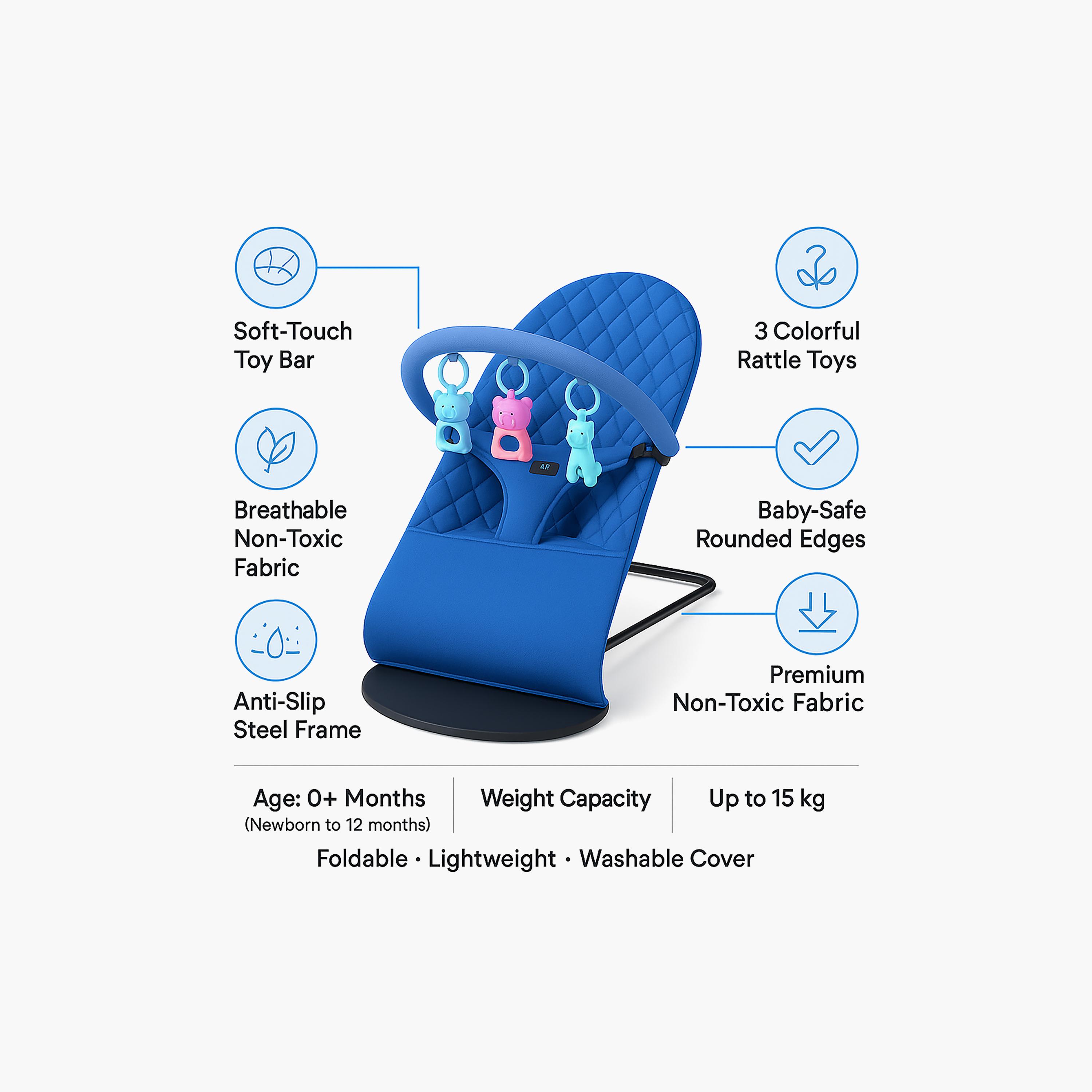 Kikibebe 3-Stage Baby Bouncer & Recliner Seat-baby-infantactivity-image-2